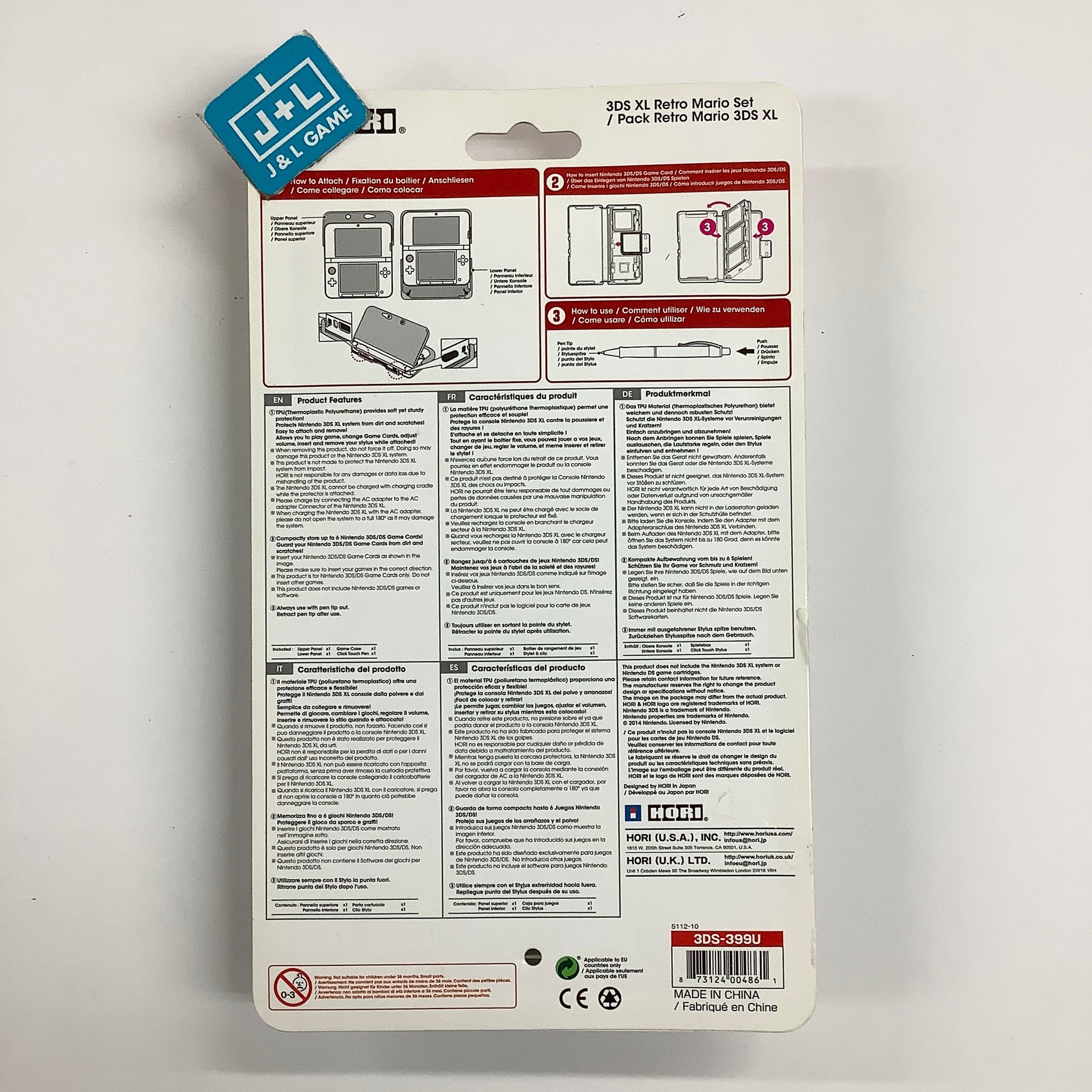 Hori Nintendo 3DS XL Retro Mario Set - Nintendo 3DS ACCESSORIES HORI