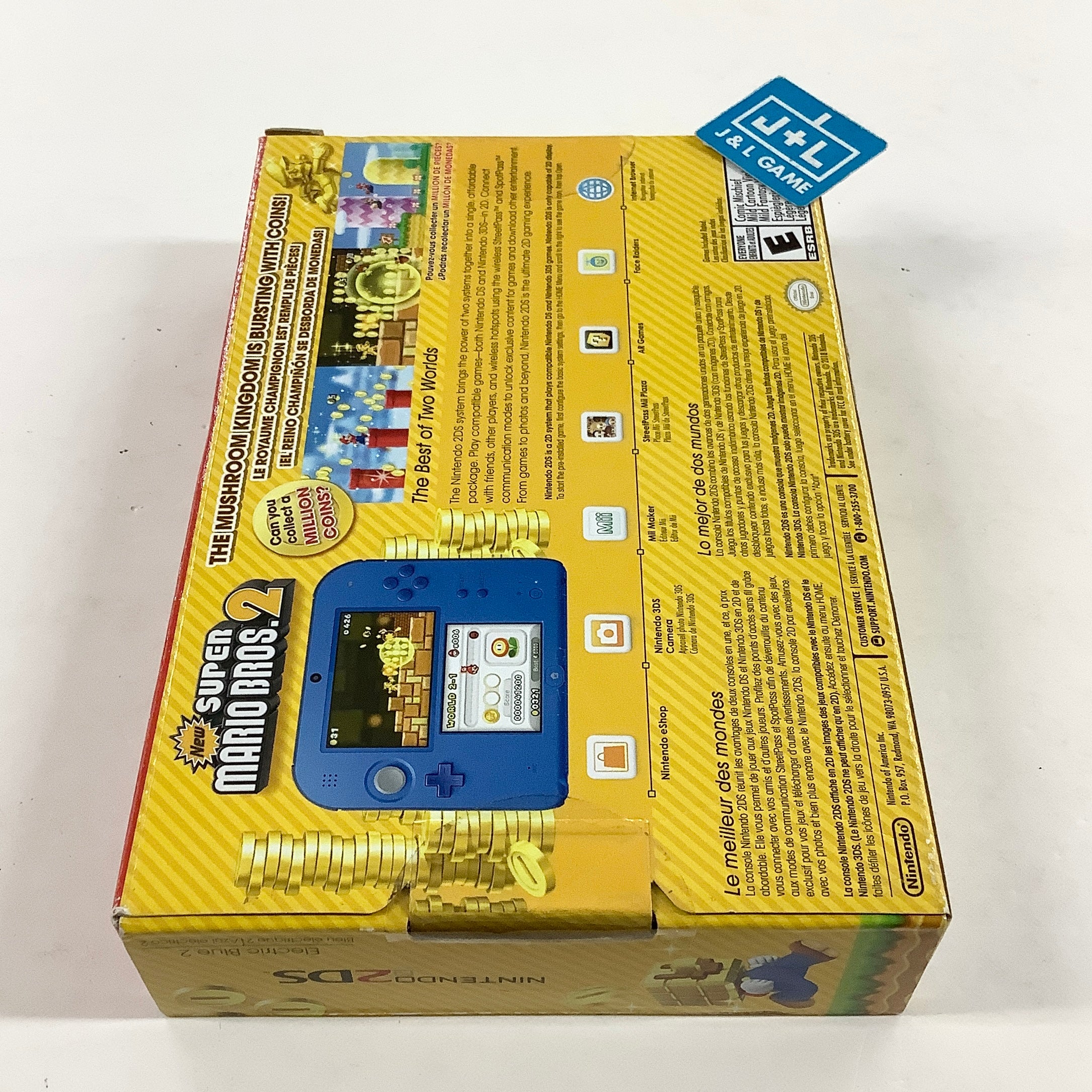 Nintendo 2DS Console - (Electric Blue) 2 with New Super Mario Bros. 2 (Game Pre-Installed) - Nintendo 3DS Consoles Nintendo