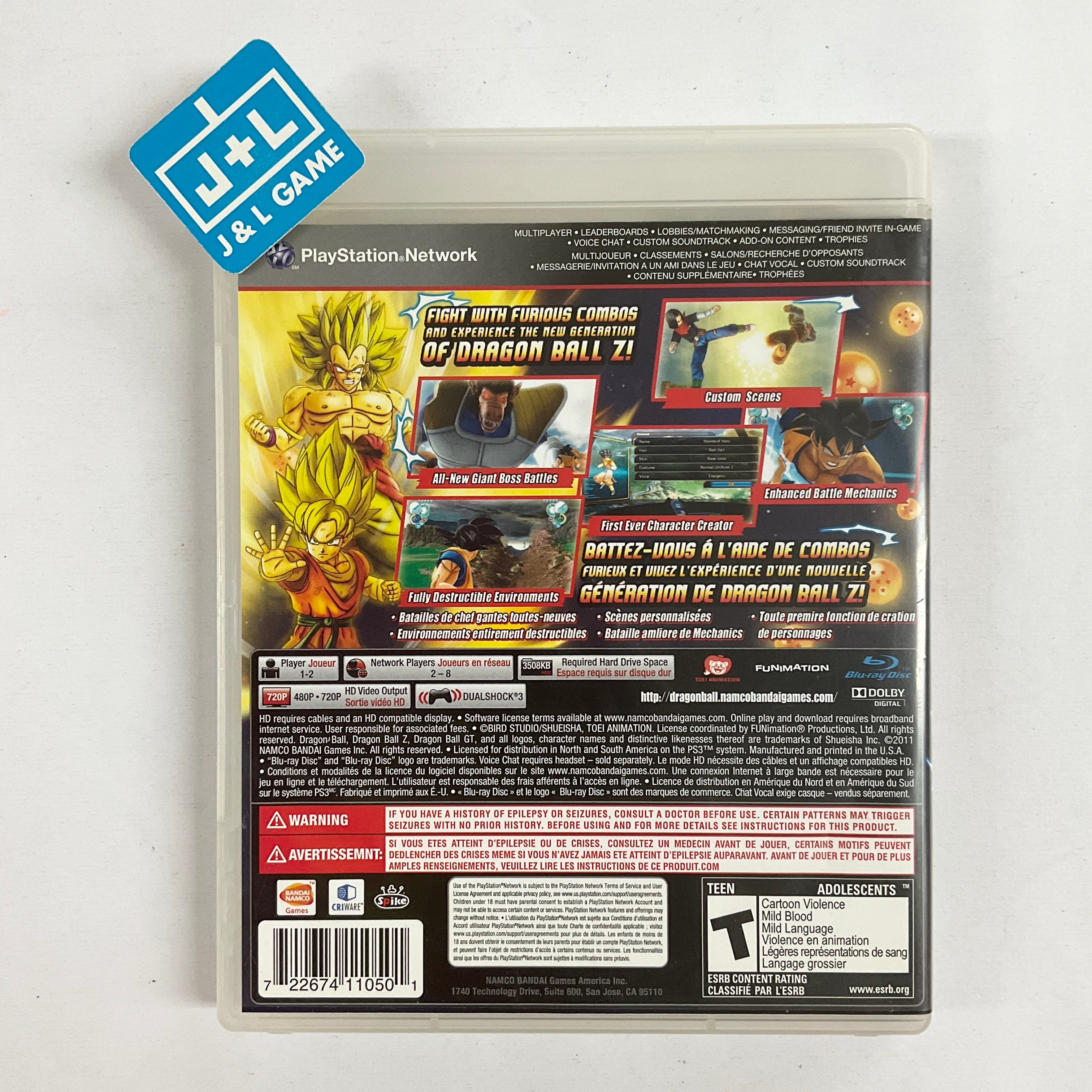 Dragon Ball Z: Ultimate Tenkaichi - (PS3) PlayStation 3 [Pre-Owned] Video Games Namco Bandai Games   