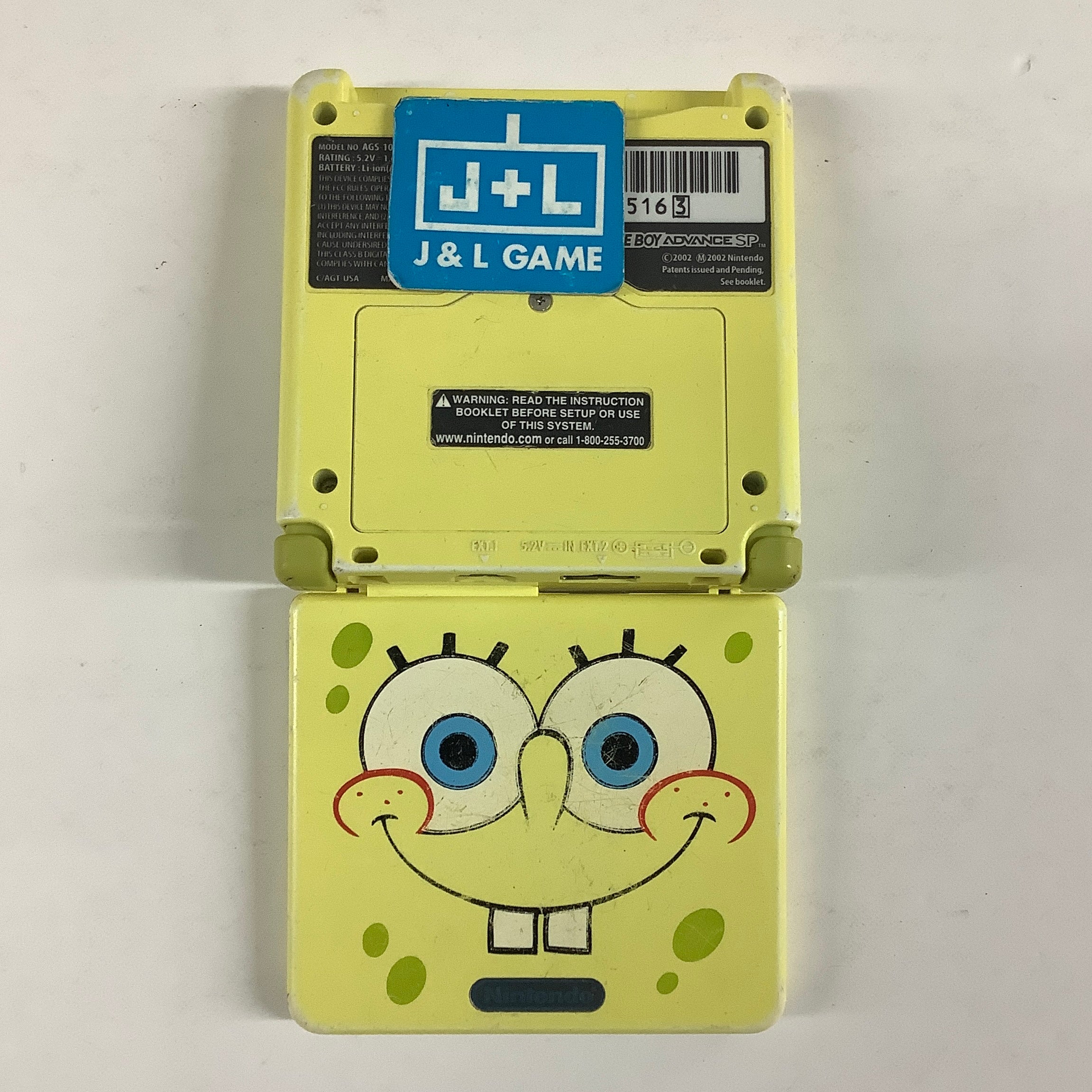 Nintendo Game Boy Advance SP Console AGS - 101 (SpongeBob SquarePants) - (GBA) Game Boy Advance SP [Pre-Owned]