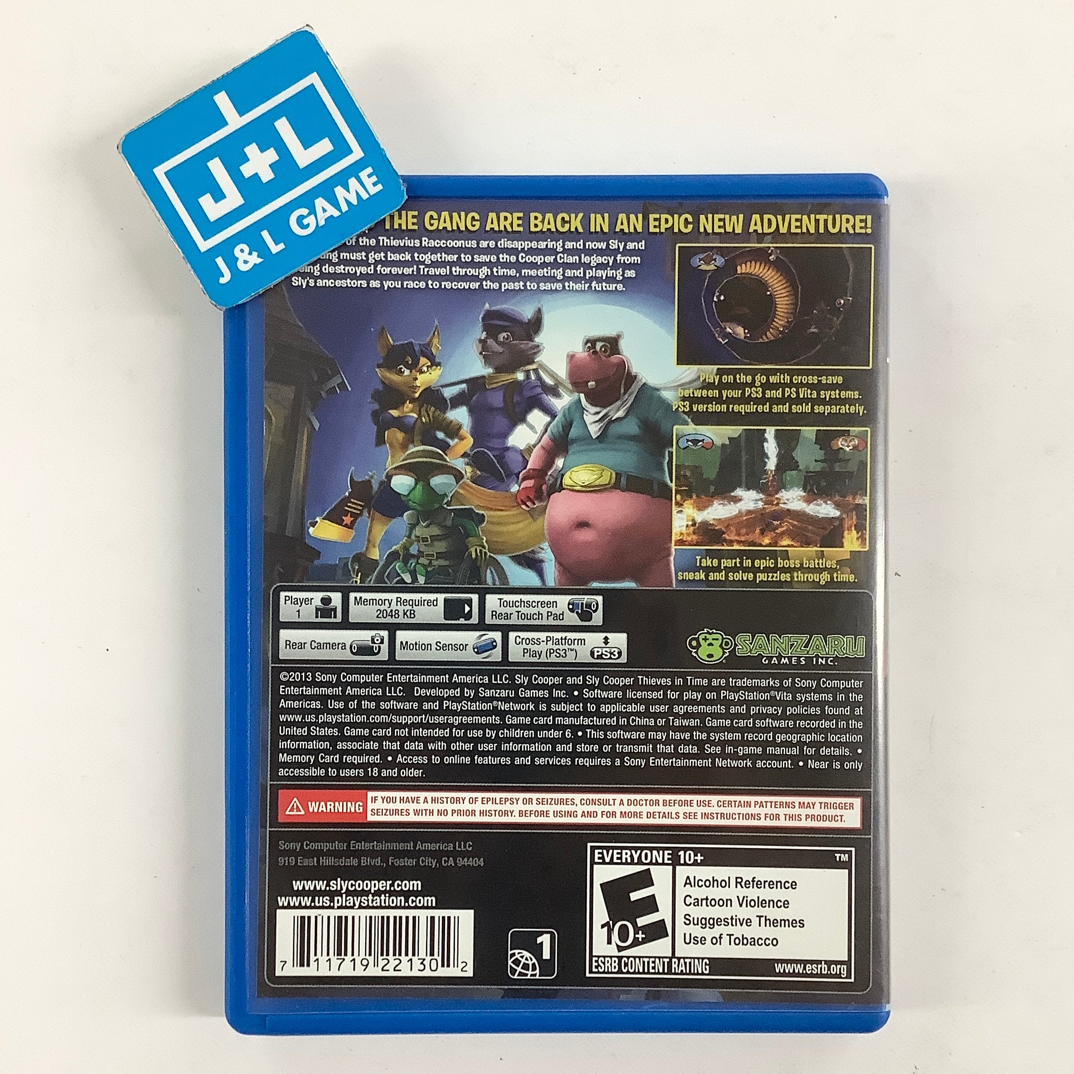 Sly Cooper: Thieves in Time - (PSV) PlayStation Vita [Pre-Owned] Video Games Sony