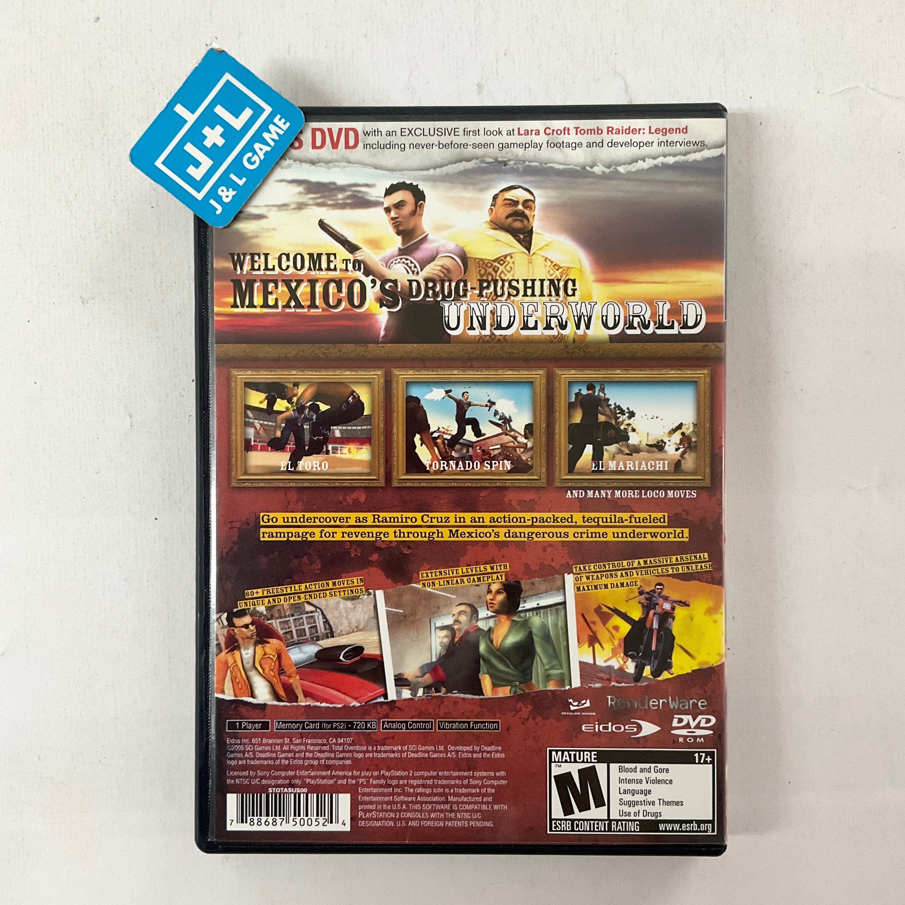 Total Overdose: A Gunslinger's Tale in Mexico (w/ Bonus Disc) - (PS2) PlayStation 2 [Pre-Owned] Video Games Eidos Interactive