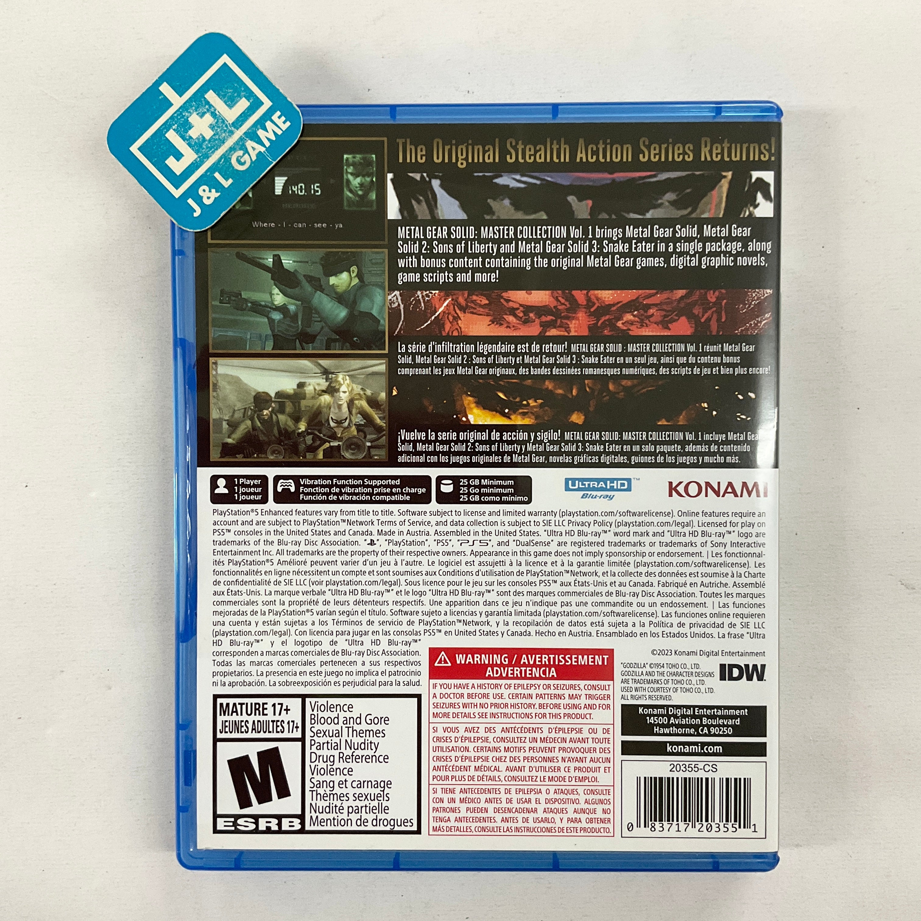 Metal Gear Solid: Master Collection Vol.1 - (PS5) PlayStation 5 [Pre-Owned] Video Games Konami   