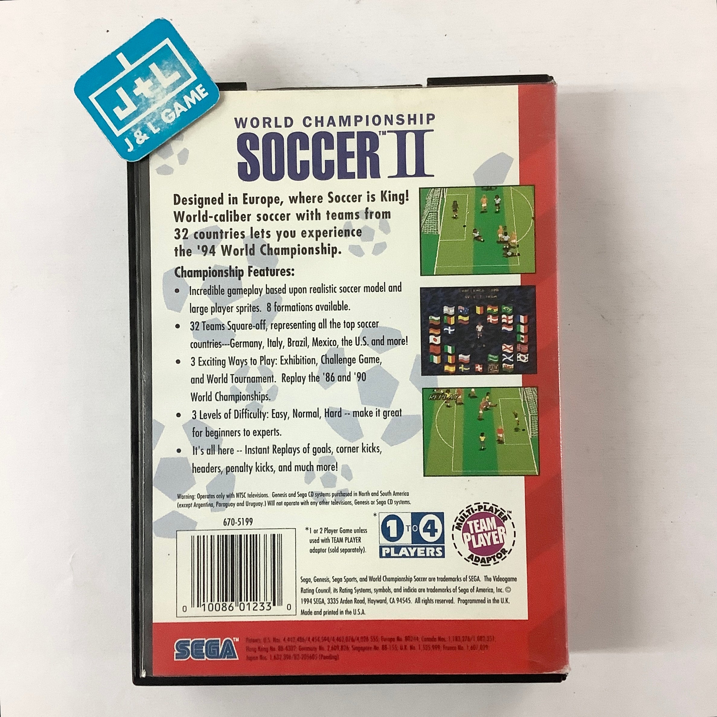 World Championship Soccer II - (SG) SEGA Genesis [Pre-Owned] Video Games Sega   