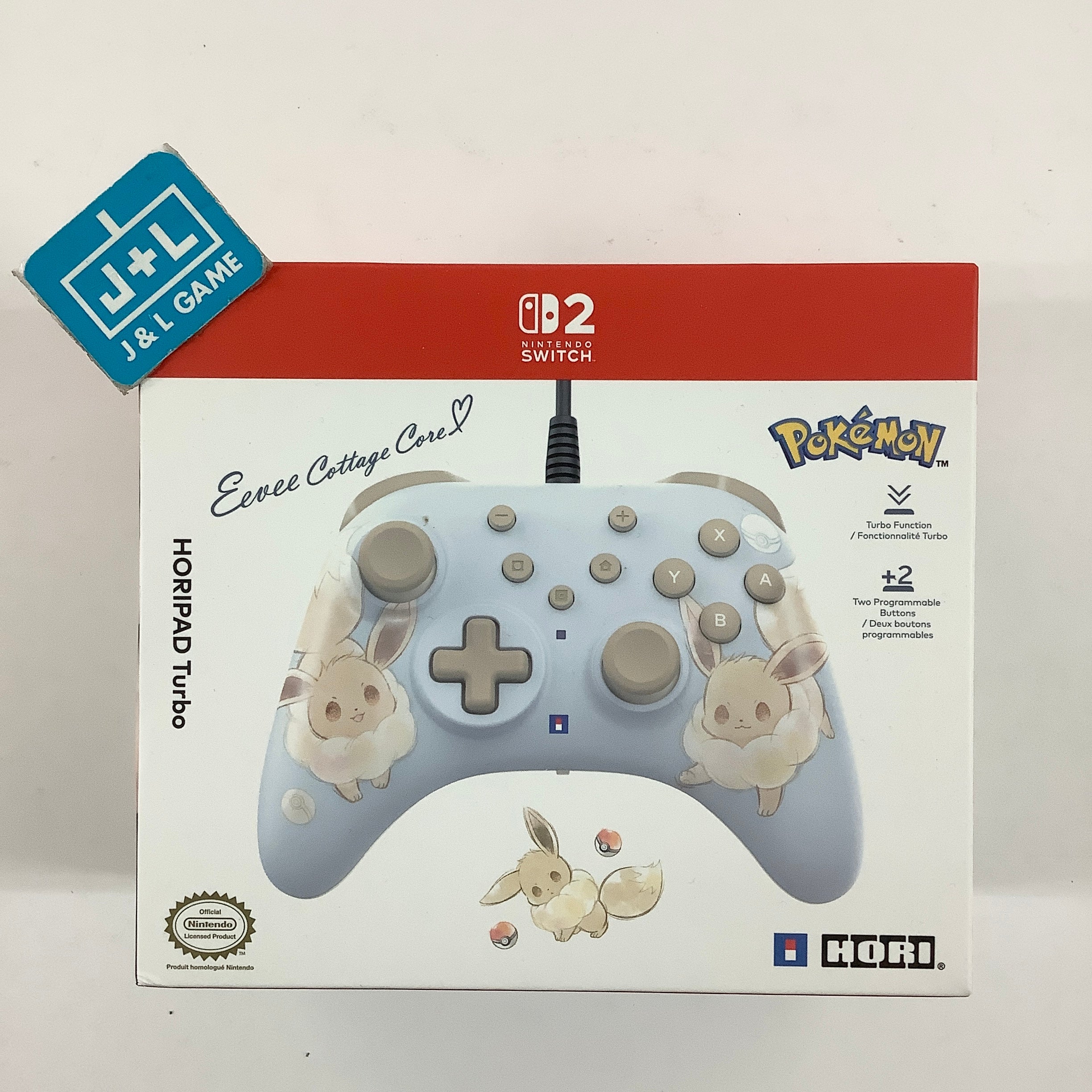HORI Nintendo Switch 2 HORIPAD Turbo (Eevee Cottage Core) - (NS2) Nintendo Switch 2