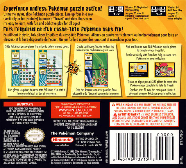 Pokemon Trozei - (NDS) Nintendo DS [Pre-Owned] Video Games Nintendo   