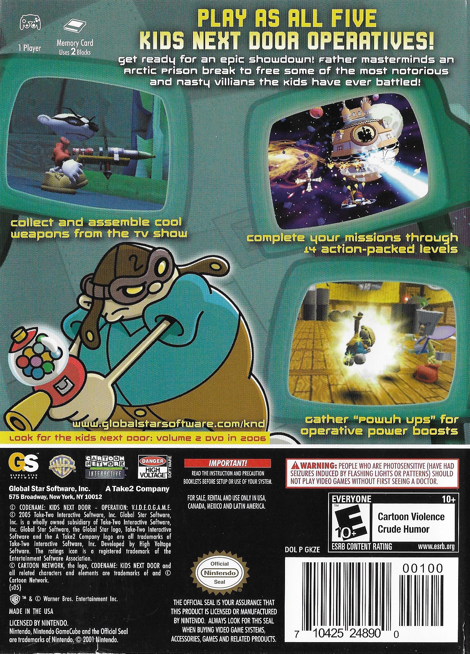 Codename: Kids Next Door: Operation V.I.D.E.O.G.A.M.E. - (GC) Gamecube [Pre-Owned] Video Games Majesco   