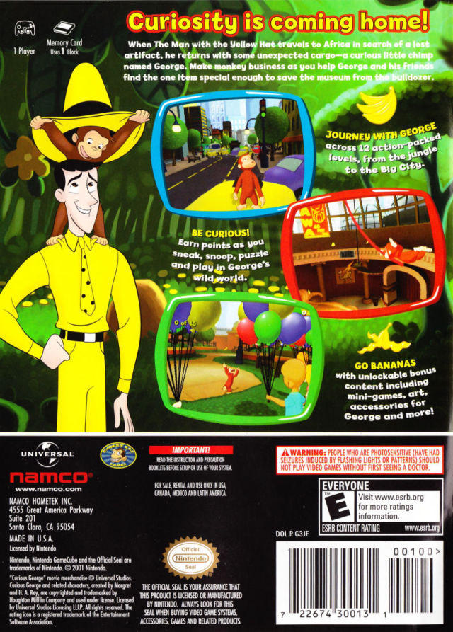 Curious George - (GC) GameCube [Pre-Owned] Video Games Bandai Namco Entertainment America   