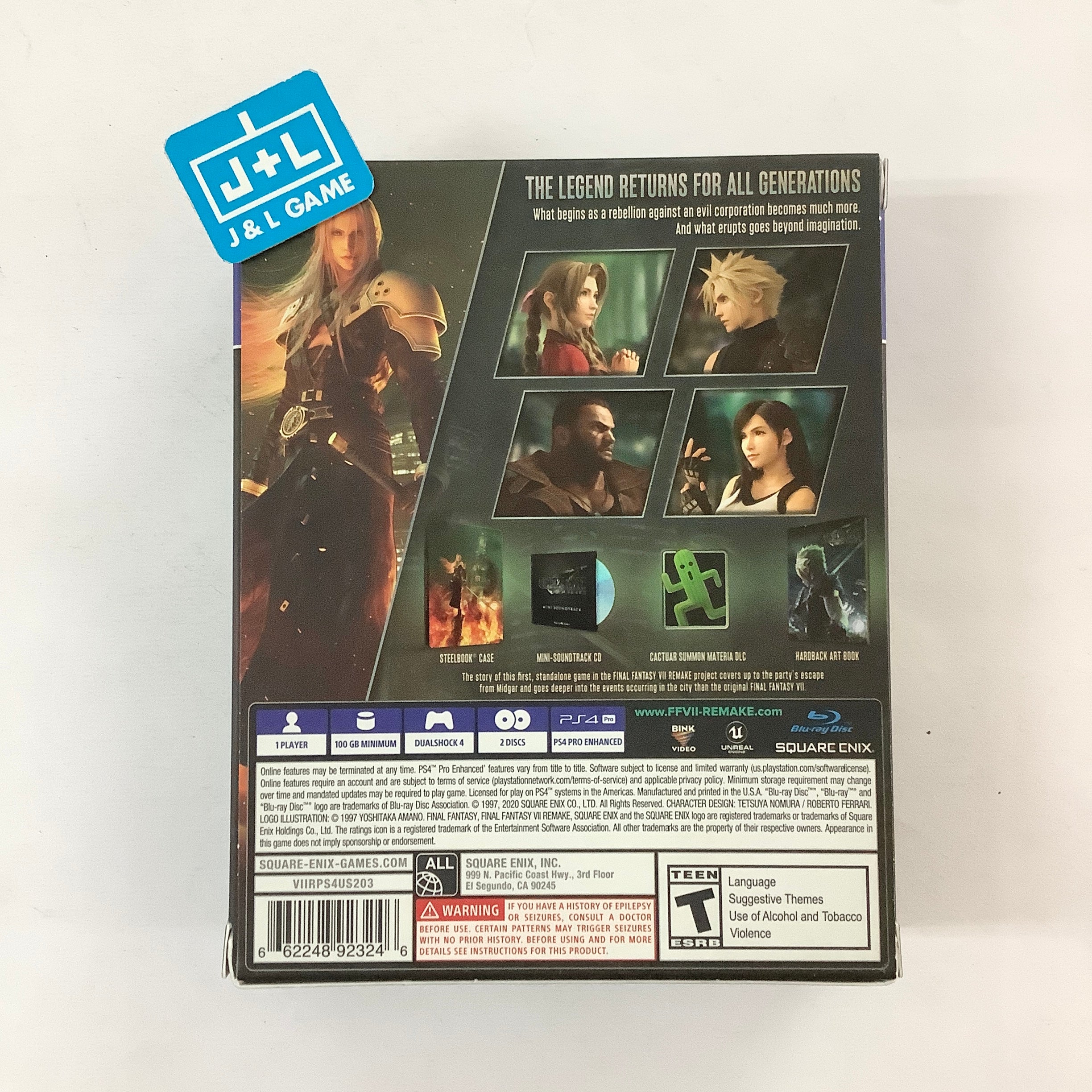Final Fantasy VII Remake (Deluxe Edition) - (PS4) PlayStation 4