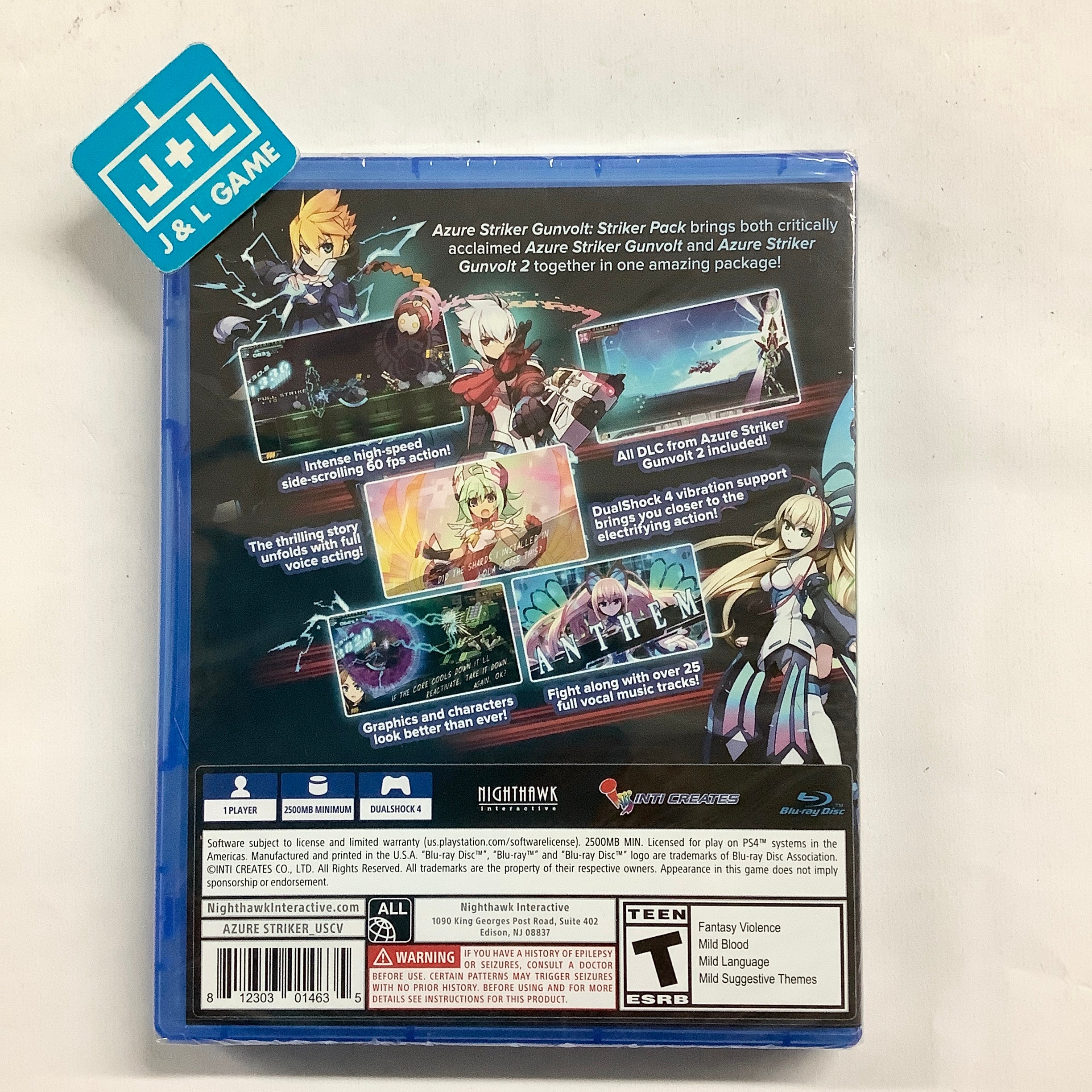 Azure Striker Gunvolt: Striker Pack - (PS4) PlayStation 4 Video Games Nighthawk Interactive