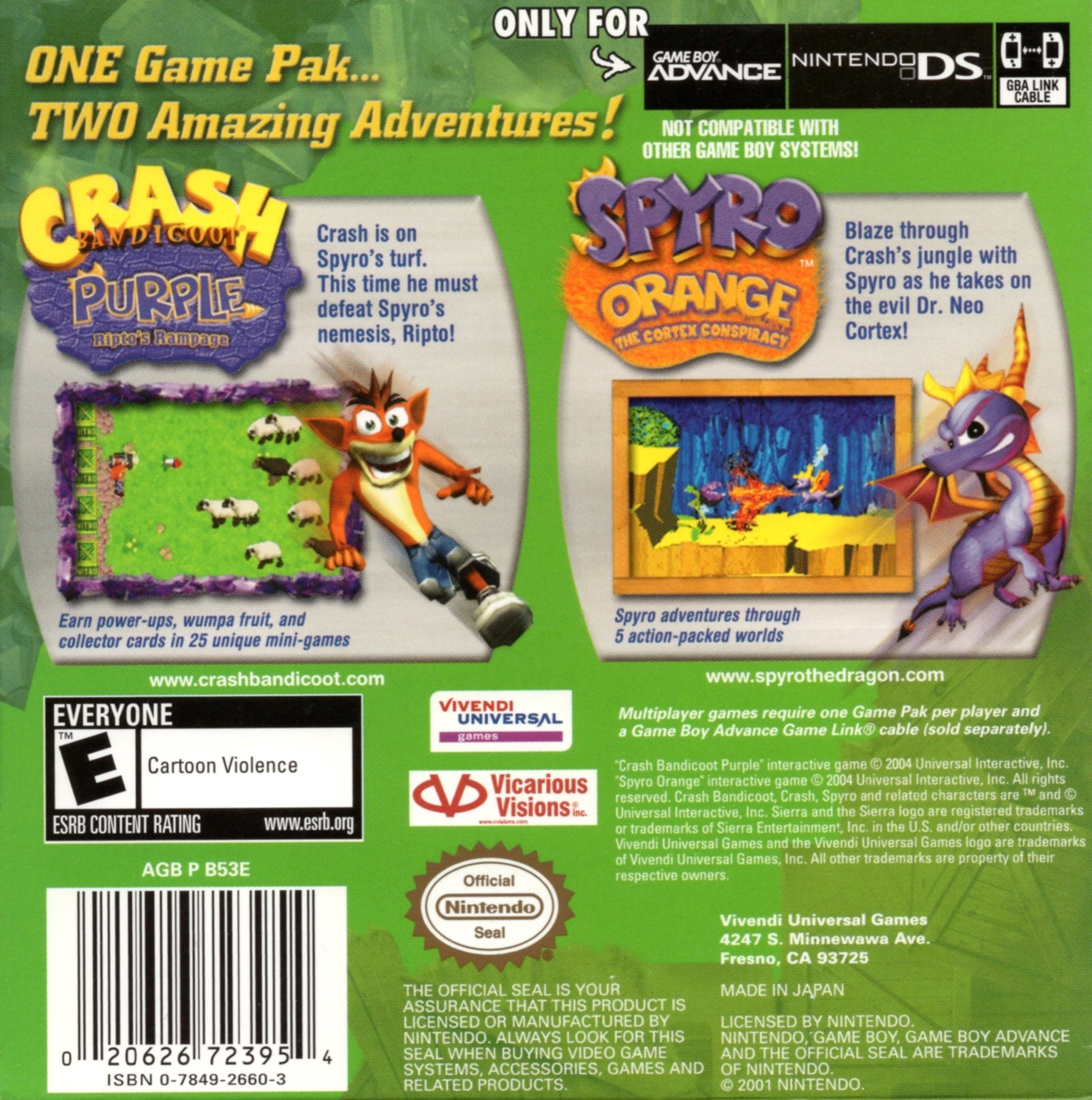 Crash & Spyro Superpack - (GBA) Game Boy Advance [Pre-Owned]