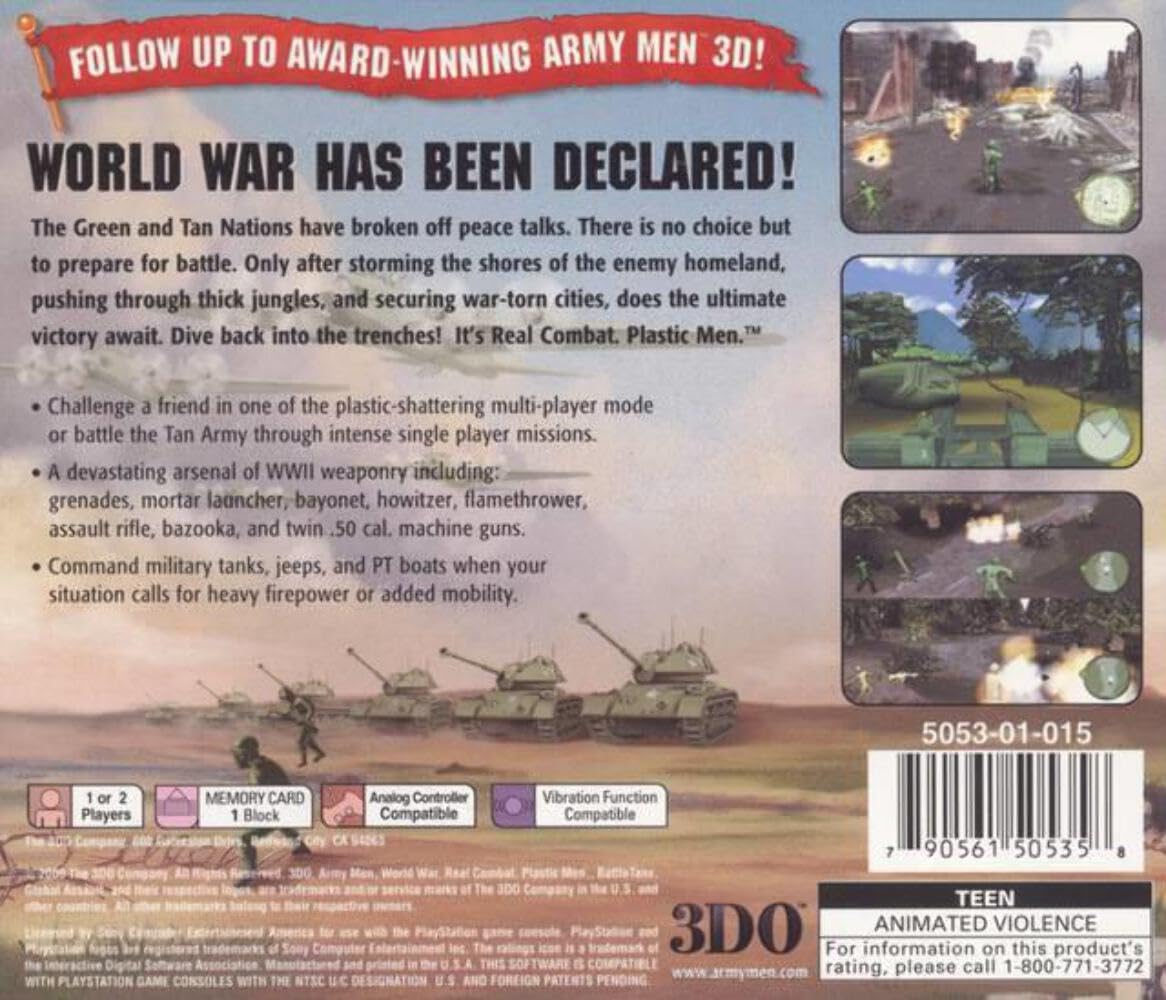 Army Men World War - (PS1) PlayStation 1 [Pre-Owned] Video Games 3DO
