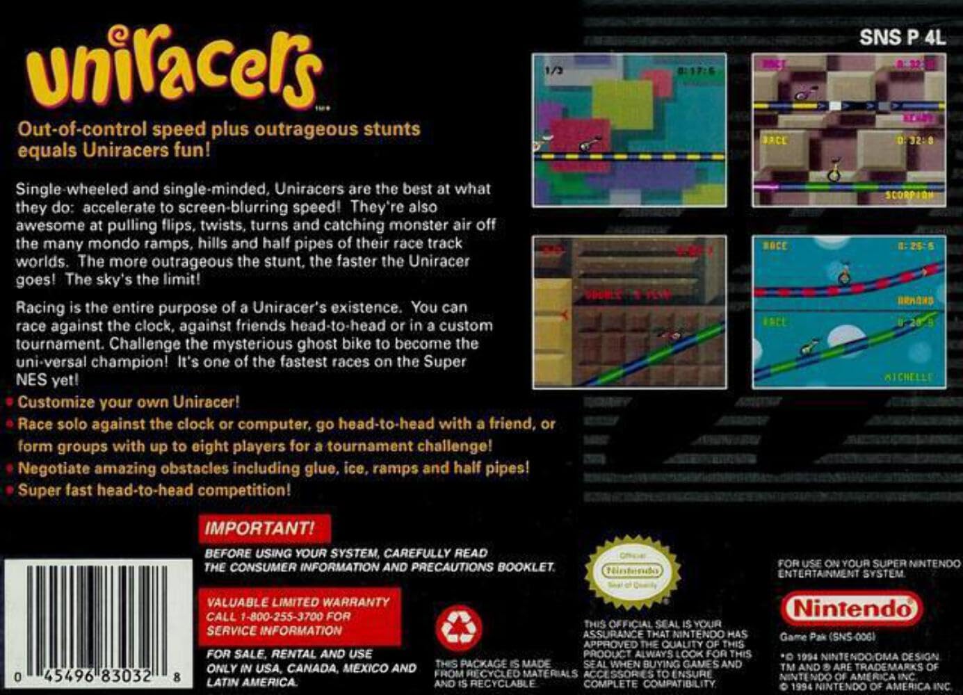 Uniracers - (SNES) Super Nintendo [Pre-Owned] Video Games Nintendo   