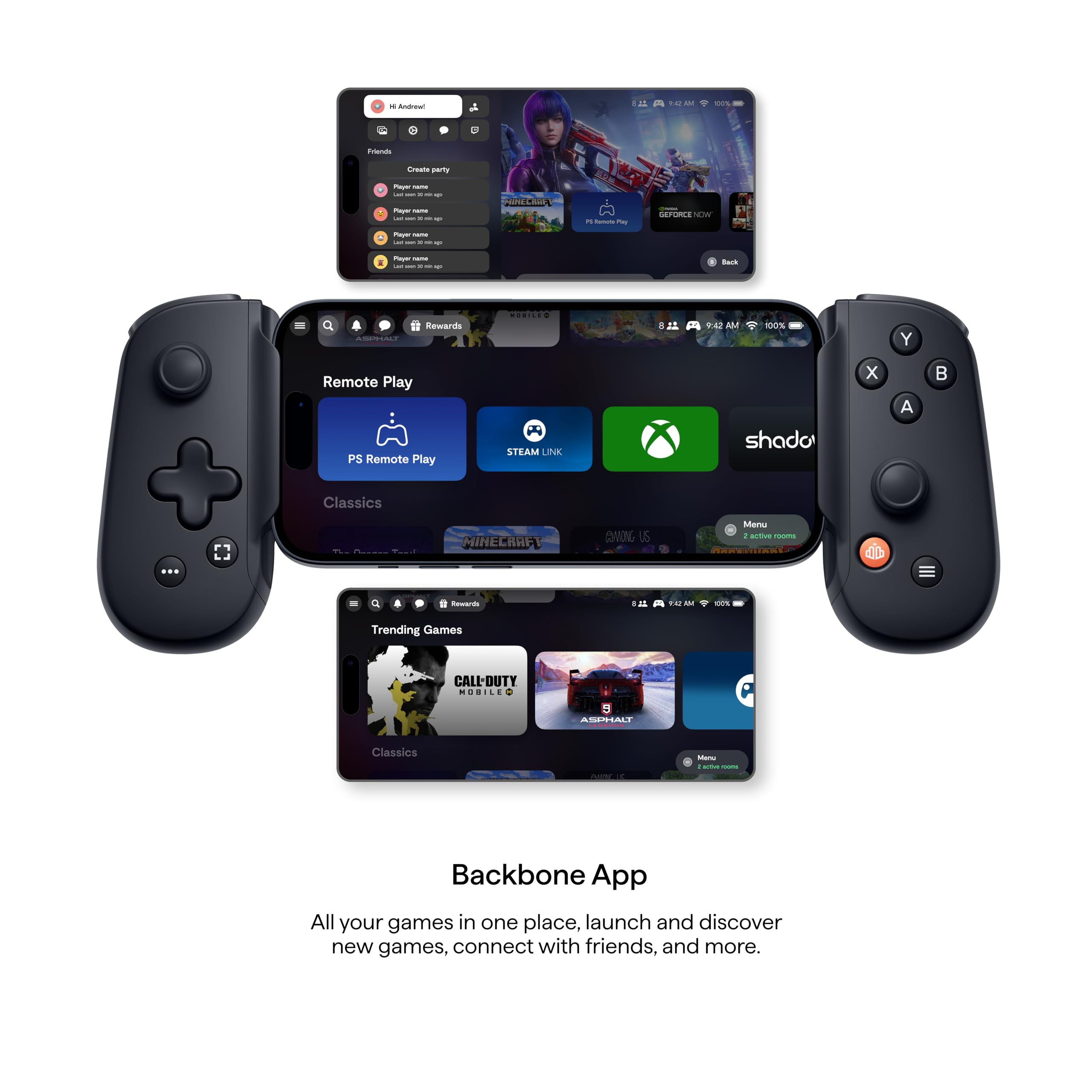 BACKBONE One Mobile Gaming Controller for iPhone (Lighting Black) - Mobile Video Games BACKBONE