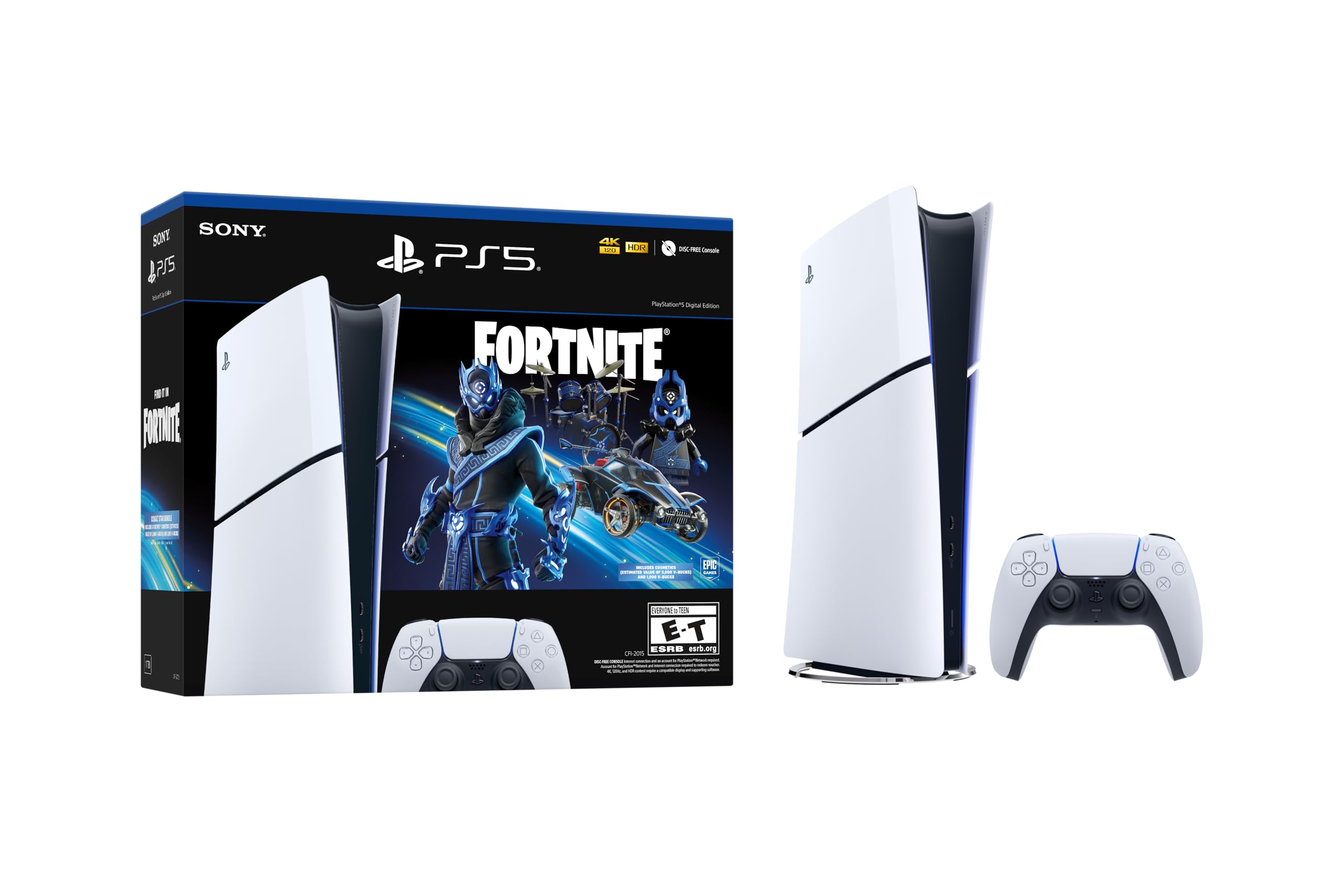SONY PlayStation 5 Digital Edition Console (Fortnite Cobalt Star Disc Edition) (Model CFI-2015) - (PS5) PlayStation 5 CONSOLE PlayStation
