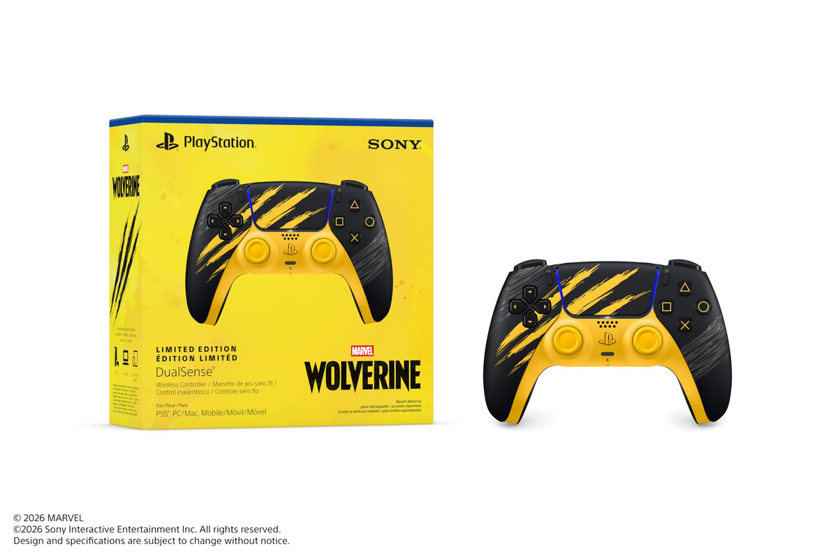 SONY PlayStation 5 DualSense Wireless Controller (Marvel's Wolverine Battle Yellow Limited Edition) - (PS5) PlayStation 5 ACCESSORIES PlayStation