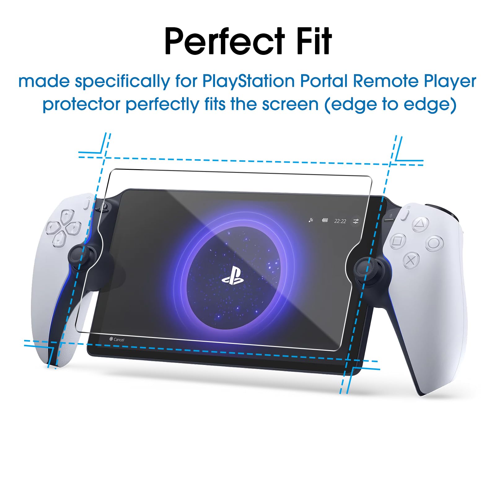 amFilm Tempered Glass Screen Protector PlayStation Portal Remote 3 Pack - (PS5) PlayStation 5 Home Entertainment amFilm