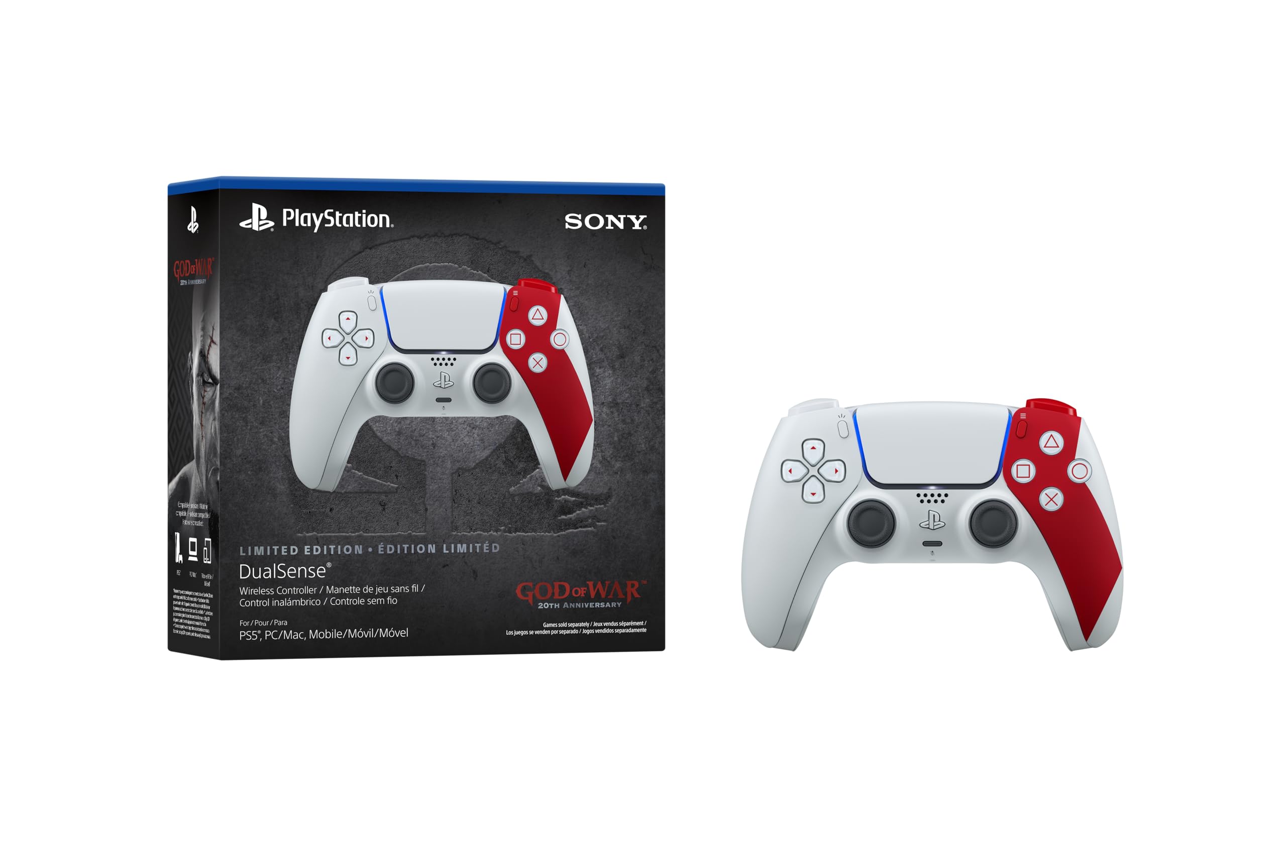 SONY PlayStation 5 DualSense Wireless Controller (God of War™ 20th Anniversary Limited Edition) - (PS5) PlayStation 5 ACCESSORIES SONY