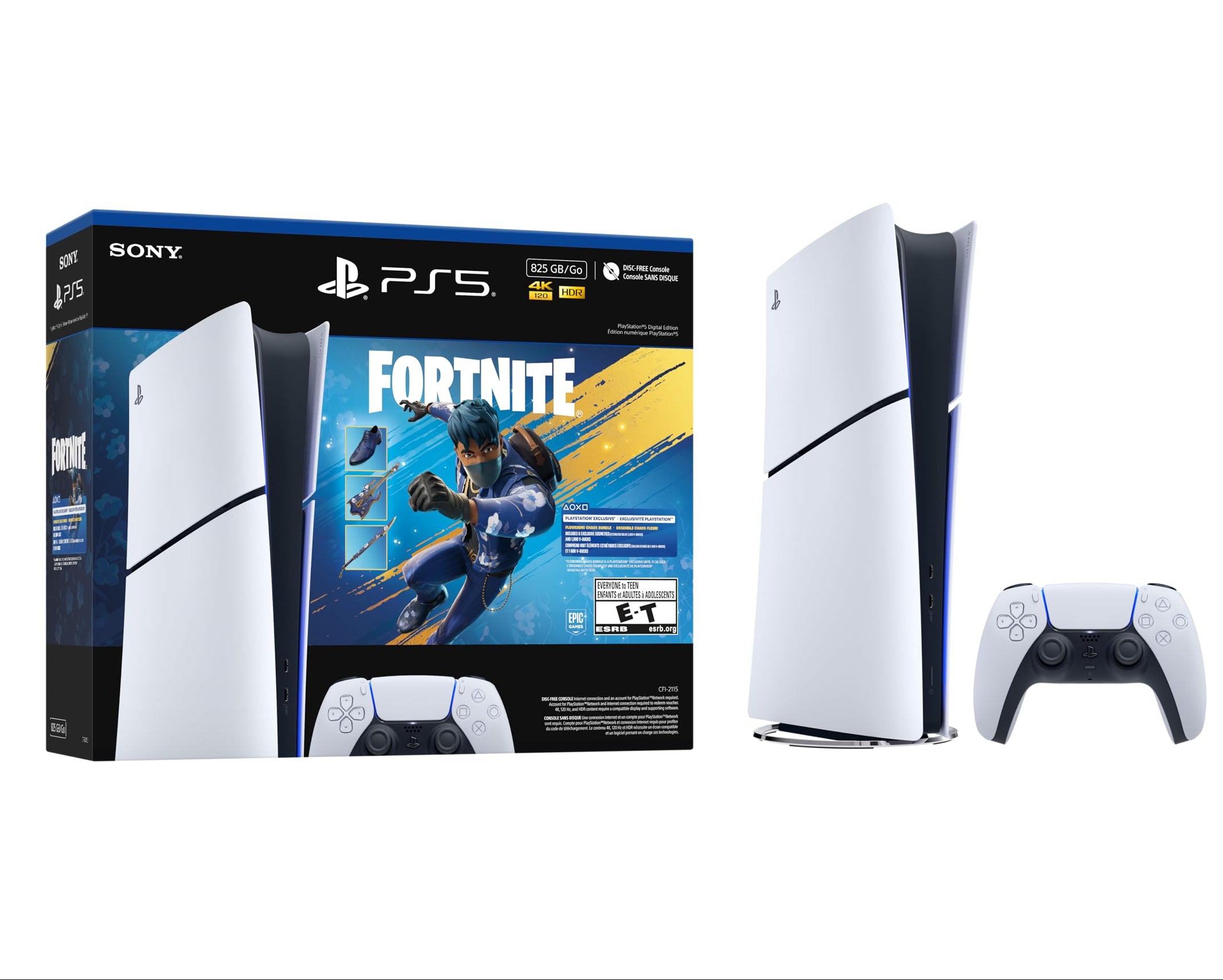 SONY PlayStation 5 Console Digital Edition (Fortnite Flowering Chaos) (Model CFI-2015) - (PS5) PlayStation 5 CONSOLE PlayStation