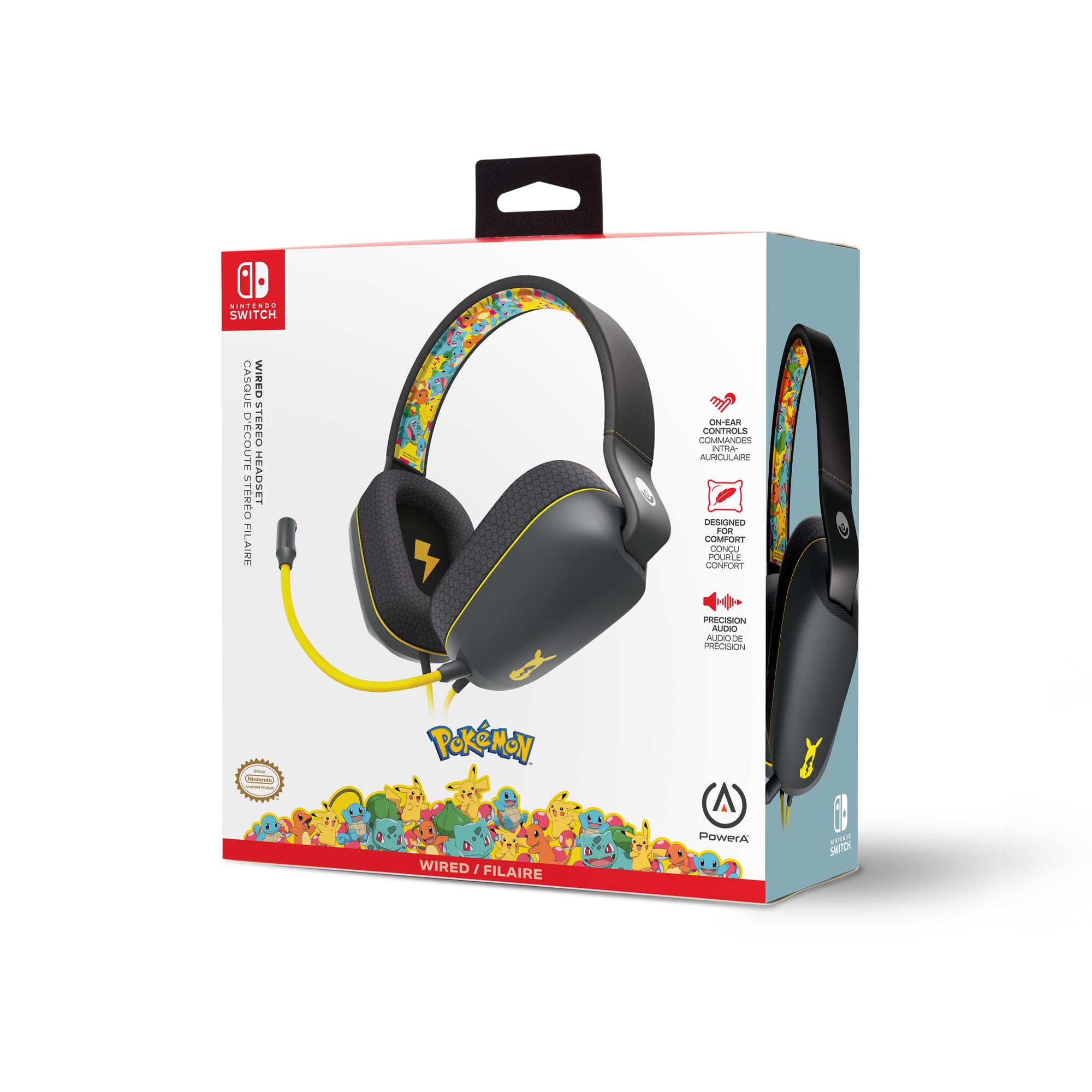 PowerA Wired Stereo Headset (Pokémon: Kanto Friends) - NSW) Nintendo Switch ACCESSORIES PowerA