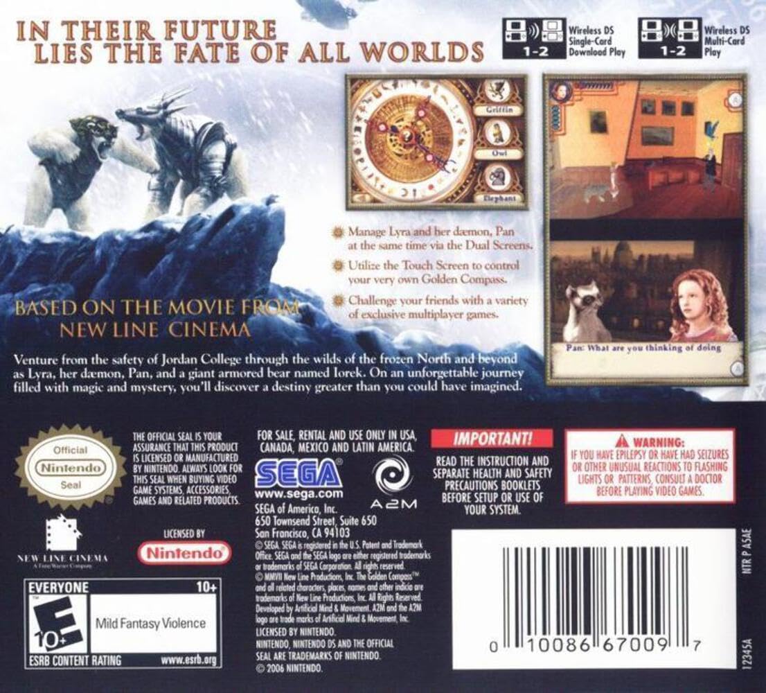 The Golden Compass - (NDS) Nintendo DS [Pre-Owned] Video Games SEGA   
