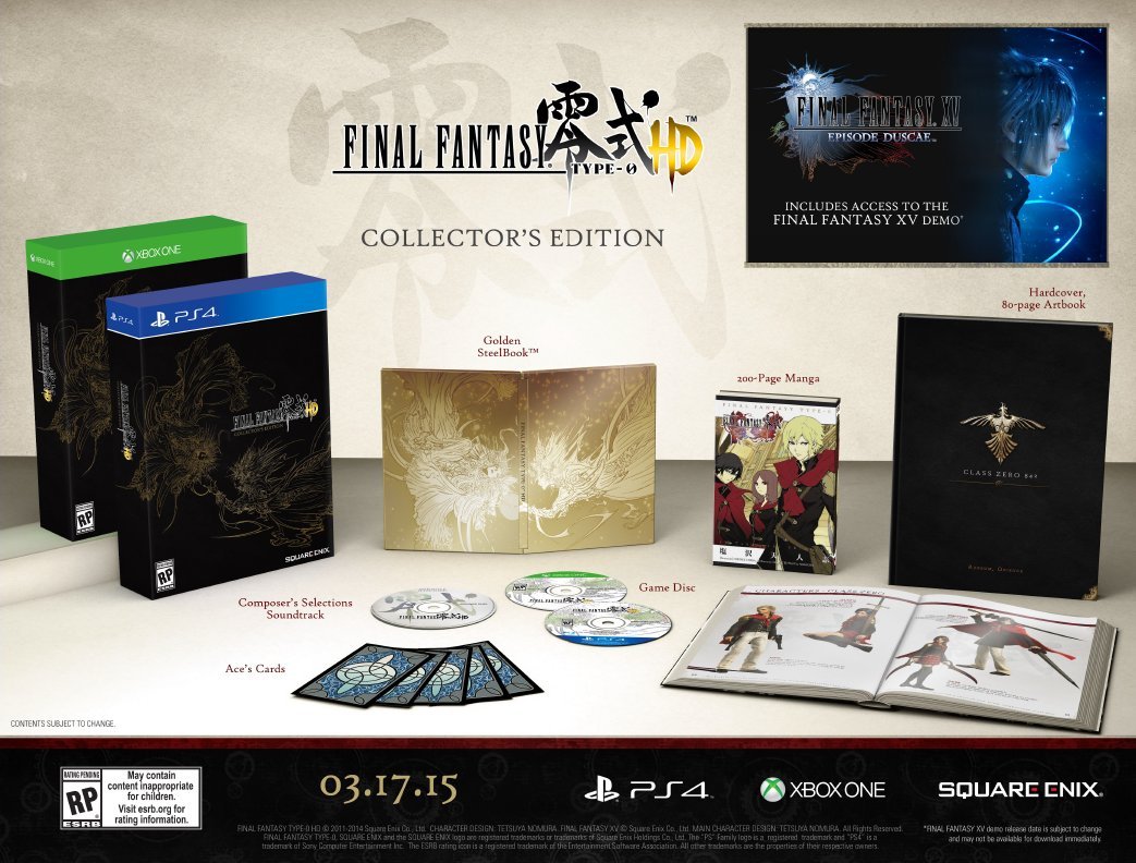 Final Fantasy Type-0 HD Collector's Edition - (XB1) Xbox One