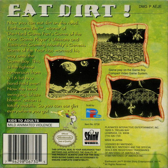 Earthworm Jim - (GB) Game Boy [Pre-Owned] | J&L Game