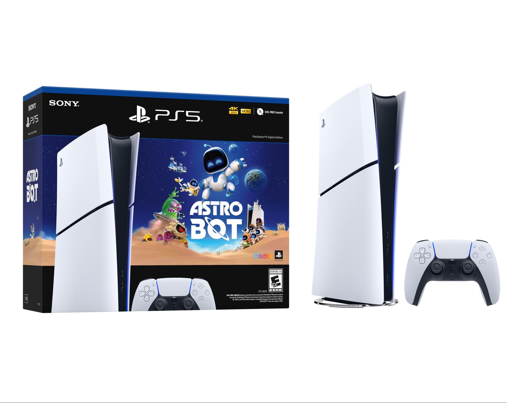 SONY PlayStation 5 Console Slim Digital Edition 1 TB (Astro Bot Bundle) (Model CFI-2015) - (PS5) Playstation 5 Video Games PlayStation