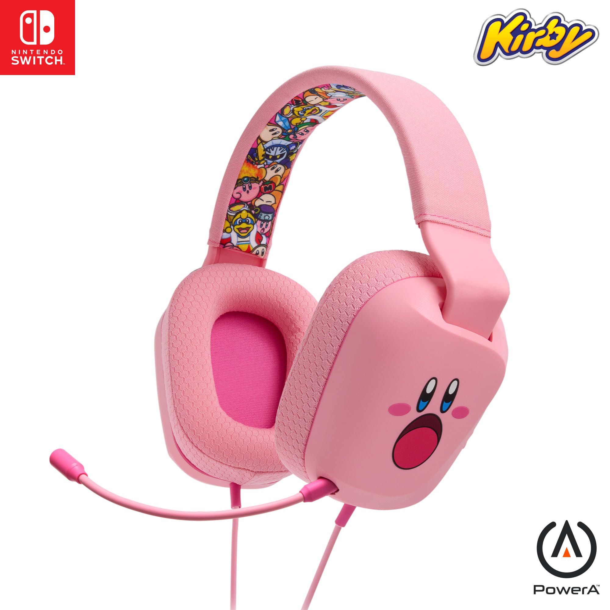 PowerA Wired Stereo Headset (Kirby Mouthful) (NSW) - Nintendo Switch ACCESSORIES PowerA