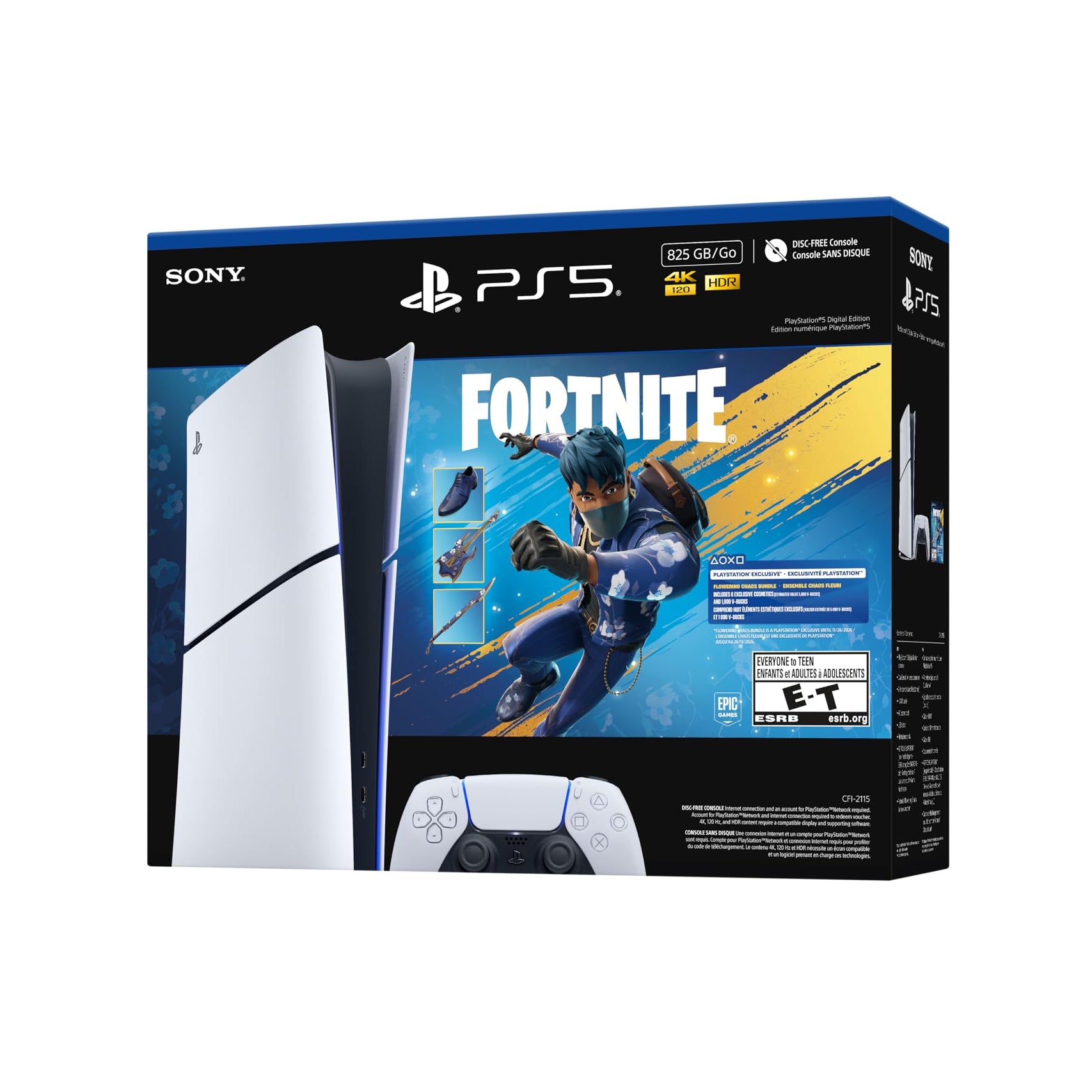 SONY PlayStation 5 Console Digital Edition (Fortnite Flowering Chaos) (Model CFI-2015) - (PS5) PlayStation 5 CONSOLE PlayStation