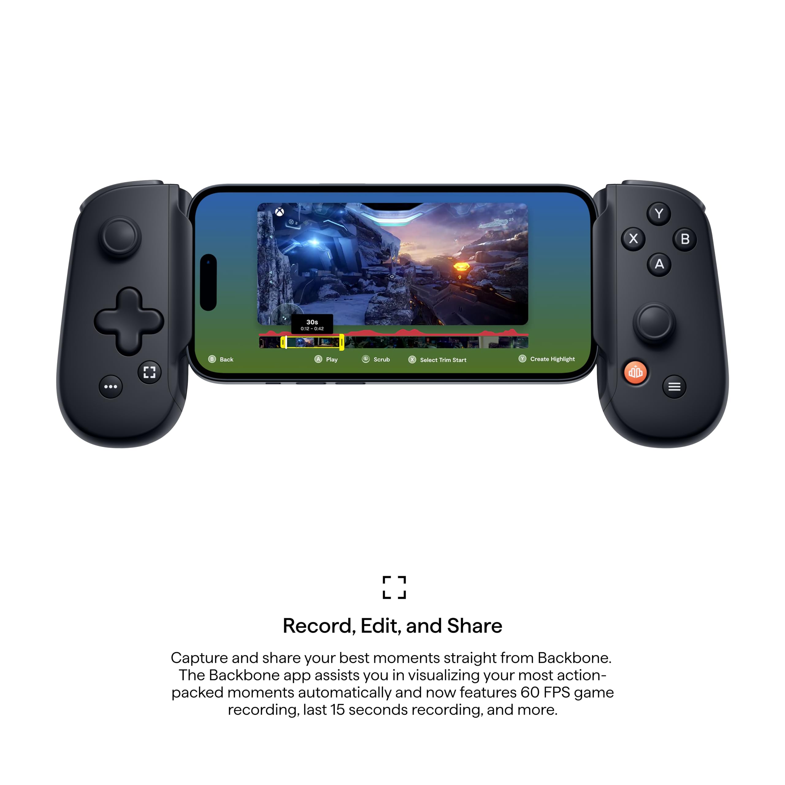 BACKBONE One Mobile Gaming Controller for iPhone (Lighting Black