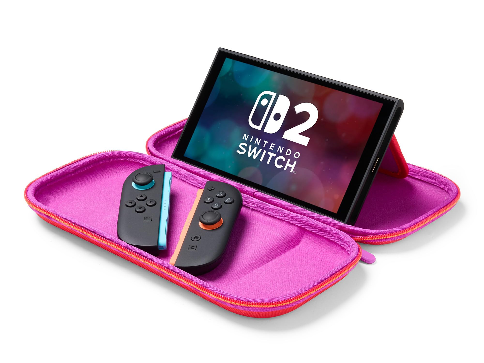 PowerA Slim Case Protective Case, Holds 10 Game Cards, Padded Screen Protector, Built-in Play Stand (Mario and Friends) - (NS2) Nintendo Switch 2