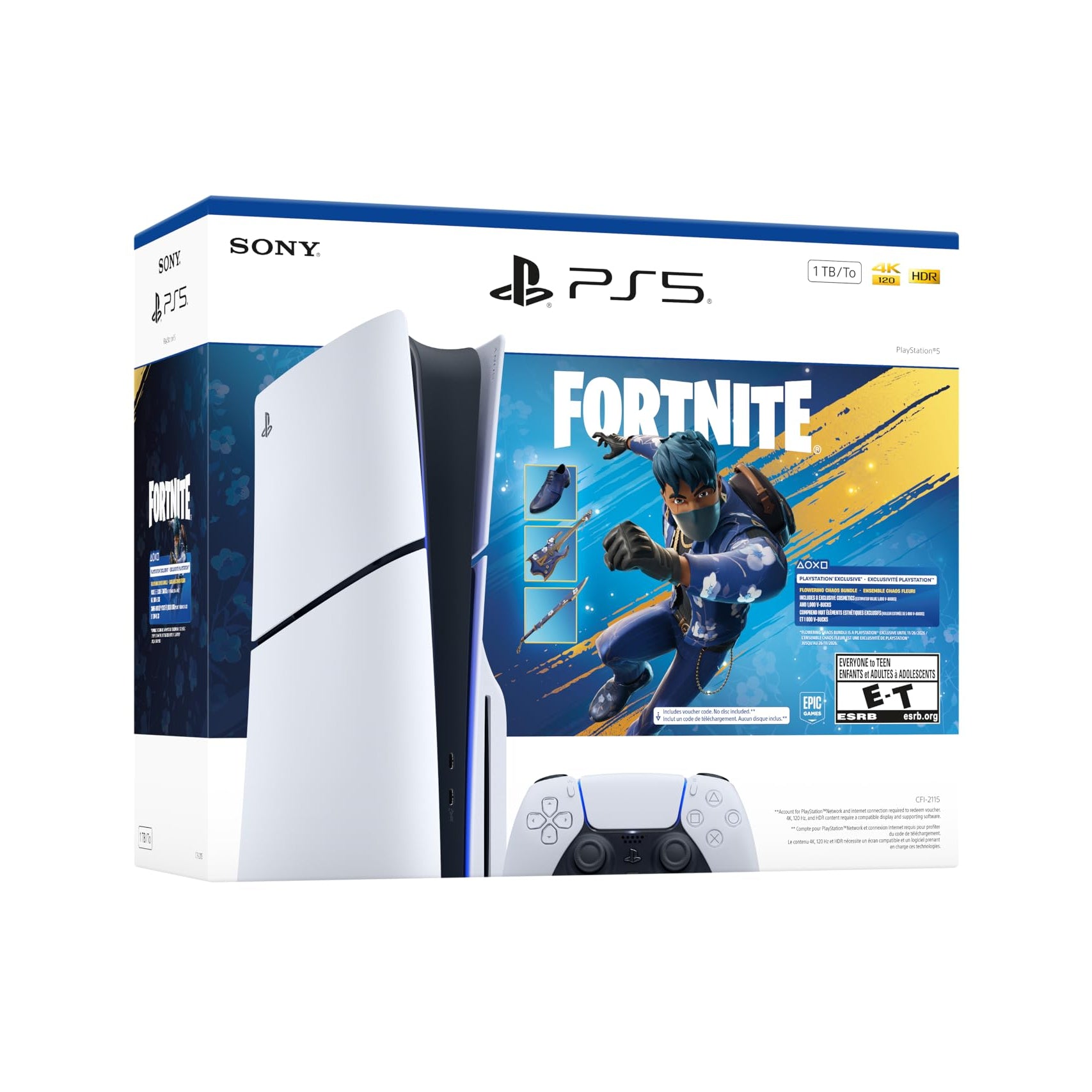 SONY PlayStation 5 Console Disc Edition (Fortnite Flowering Chaos) (Model CFI-2015) - (PS5) PlayStation 5 CONSOLE PlayStation