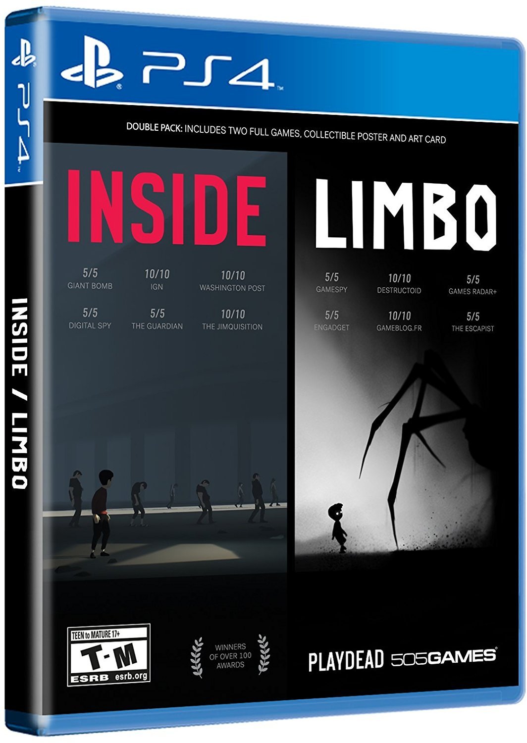 INSIDE / LIMBO Double Pack - (PS4) PlayStation 4 [Pre-Owned] Video Games 505 Games
