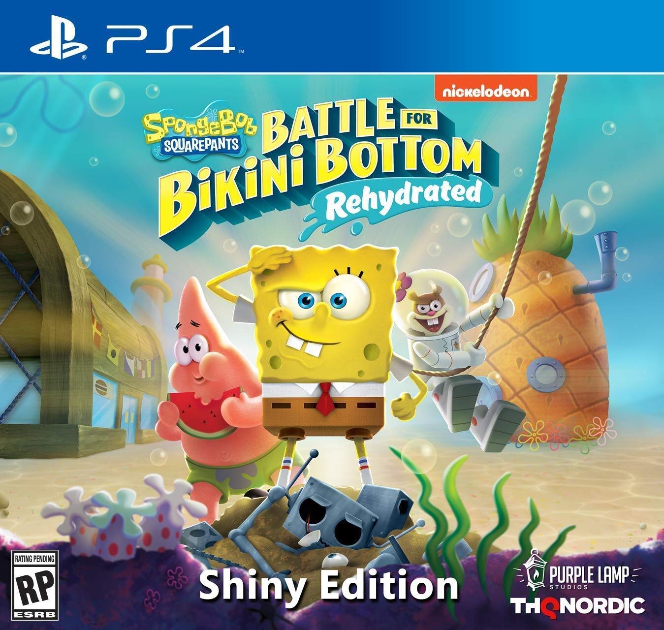 Spongebob Squarepants: Battle for Bikini Bottom Rehydrated (Shiny Edition) - (PS4) PlayStation 4 Video Games THQ Nordic   