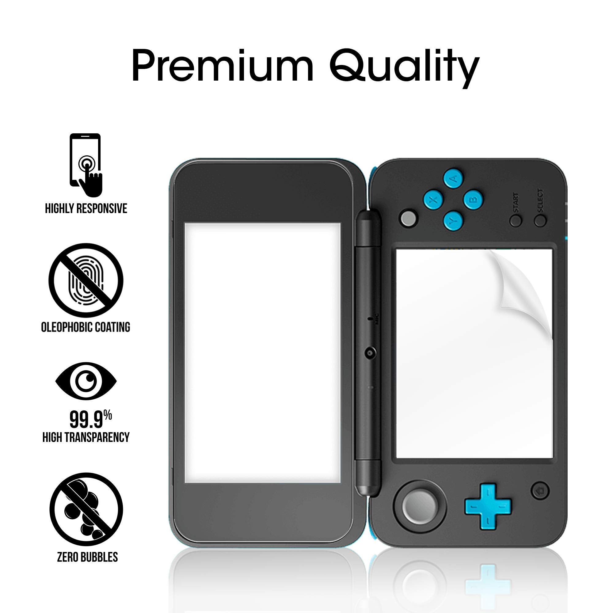 amFilm New Nintendo 2DS XL Screen Protector Pack Screen Protectors for New Nintendo 2DS XL 2017 (2 Protectors in Package) - Nintendo 3DS ACCESSORIES amFilm