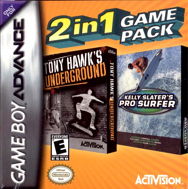 Tony Hawk's Underground + Kelly Slater's Pro Surfer - (GBA) Game Boy Advance [Pre-Owned] Video Games Activision