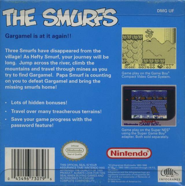The Smurfs (Player's Choice) - (GB) Game Boy [Pre-Owned]