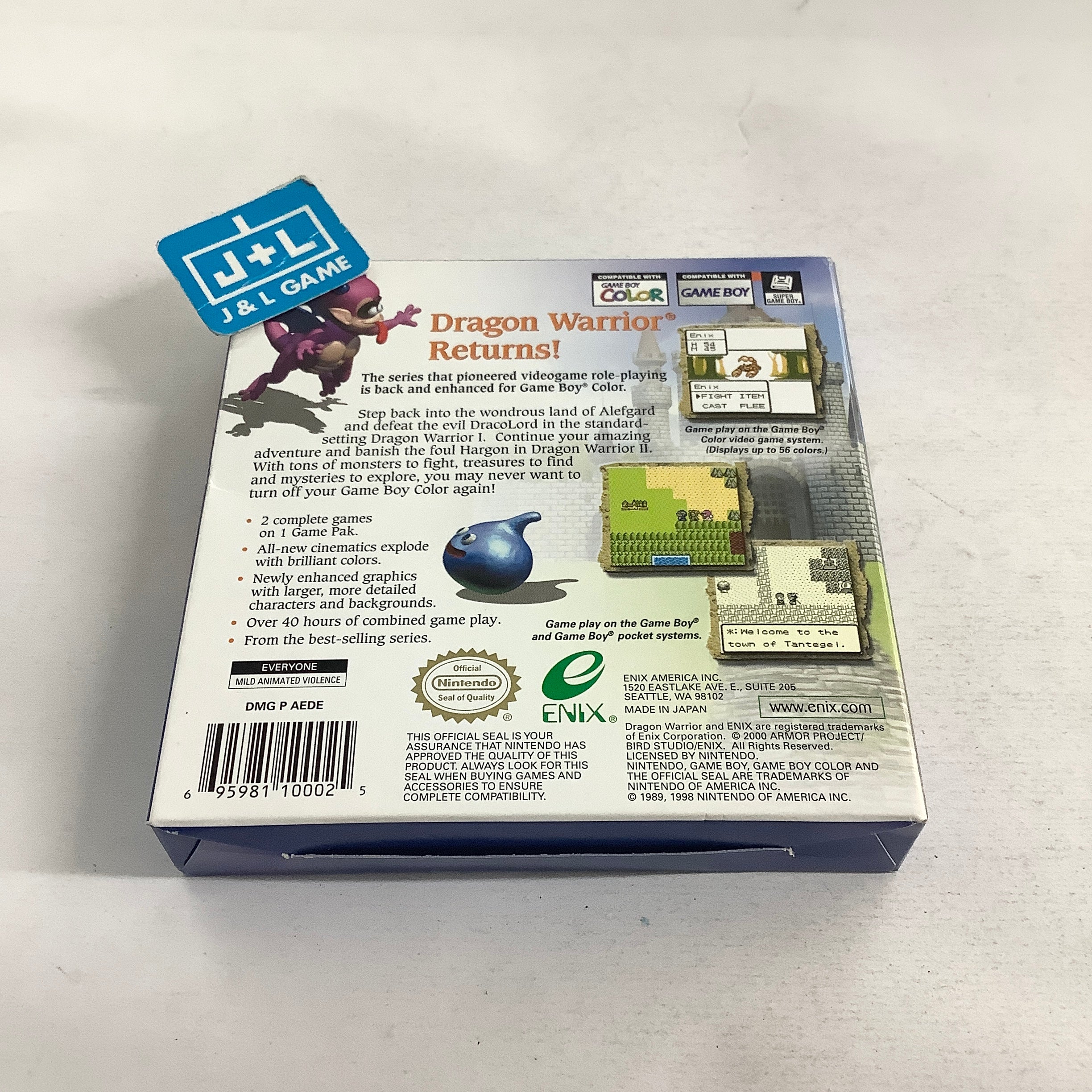 Dragon Warrior I & II - (GBC) Game Boy Color [Pre-Owned] Video Games Enix Corporation