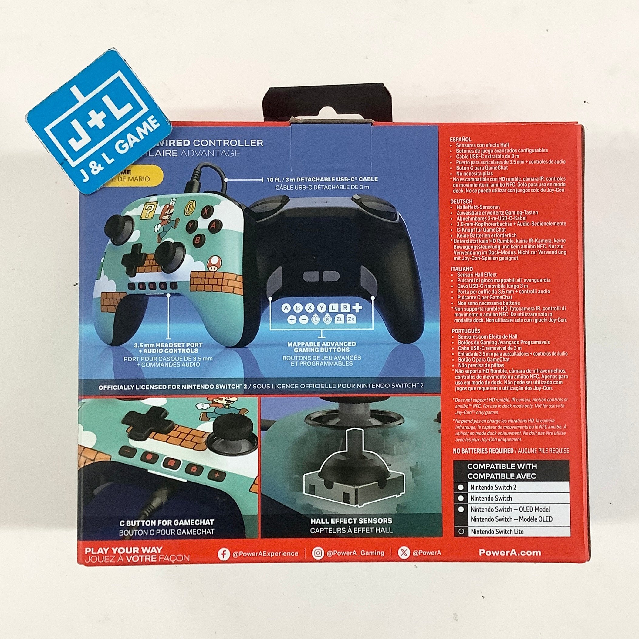 PowerA Advantage Wired Controller (Mario Time) - (NS2) Nintendo Switch 2 Video Games PowerA