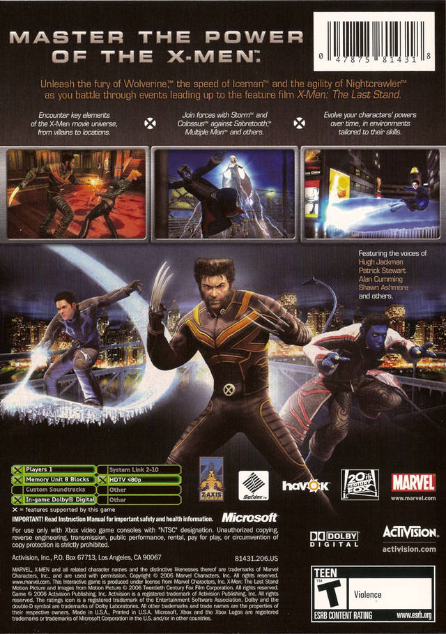 X-Men: The Official Game - (XB) Xbox | J&L Game