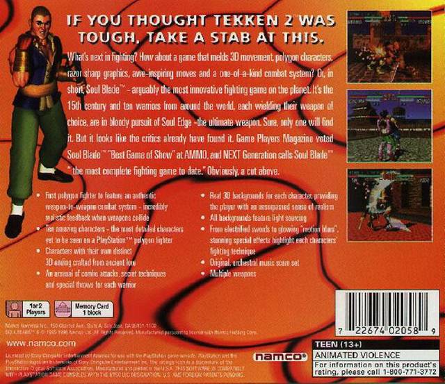 Soul Blade - (PS1) PlayStation 1 [Pre-Owned] Video Games Namco   
