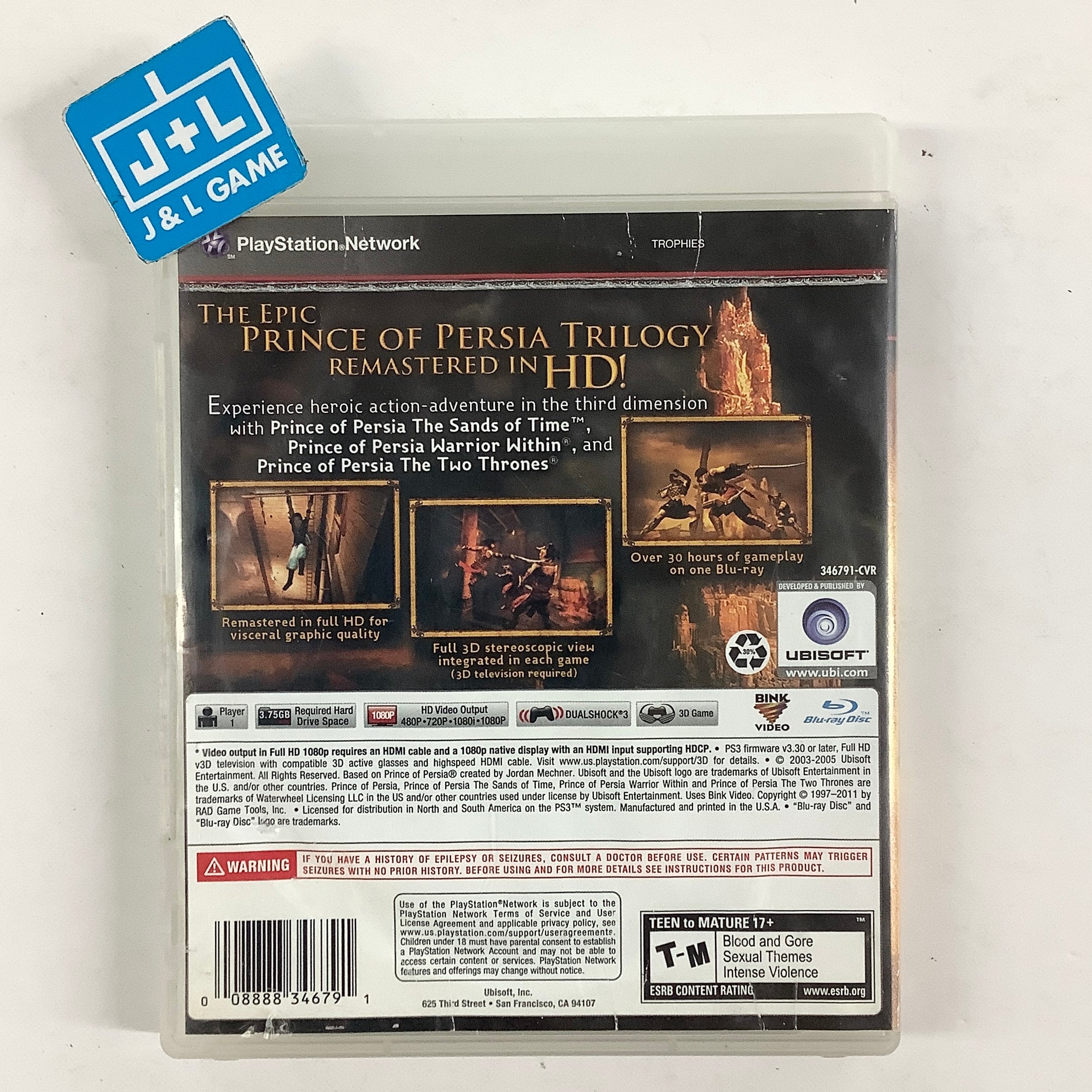 Prince of Persia Classic Trilogy HD - (PS3) PlayStation 3 [Pre-Owned] Video Games Ubisoft