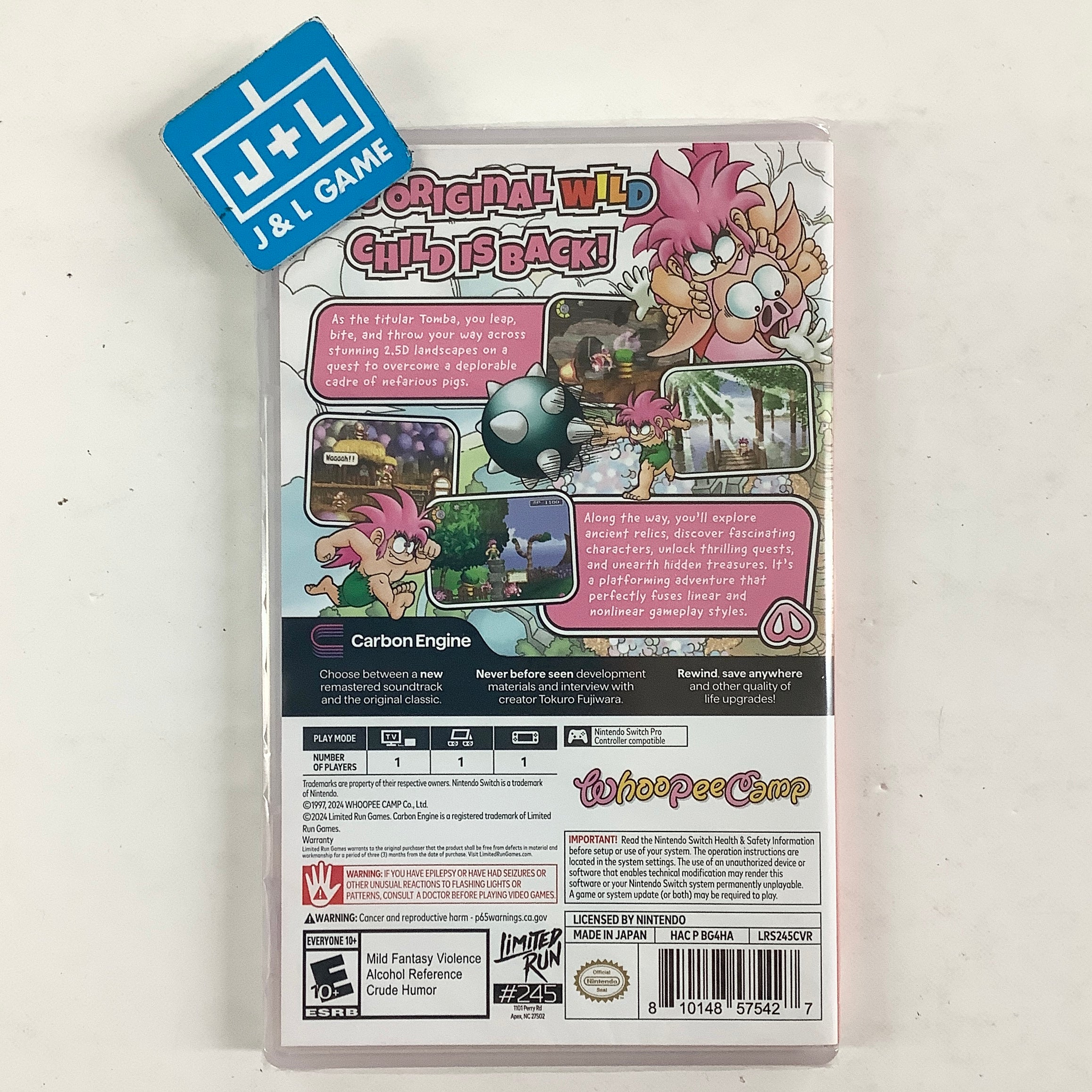 Tomba! Special Edition (Limited Run Games #245) - (NSW) Nintendo Switch Video Games Limited Run Games