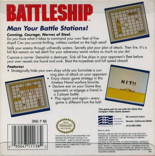 Battleship - (GB) Game Boy [Pre-Owned] Video Games Mindscape   