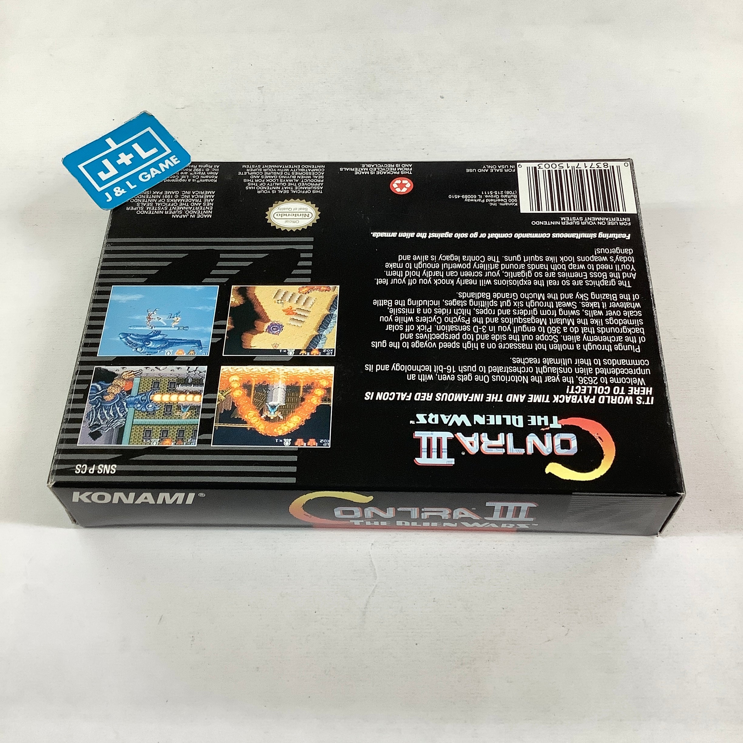 Contra III: The Alien Wars - (SNES) Super Nintendo [Pre-Owned] Video Games Konami