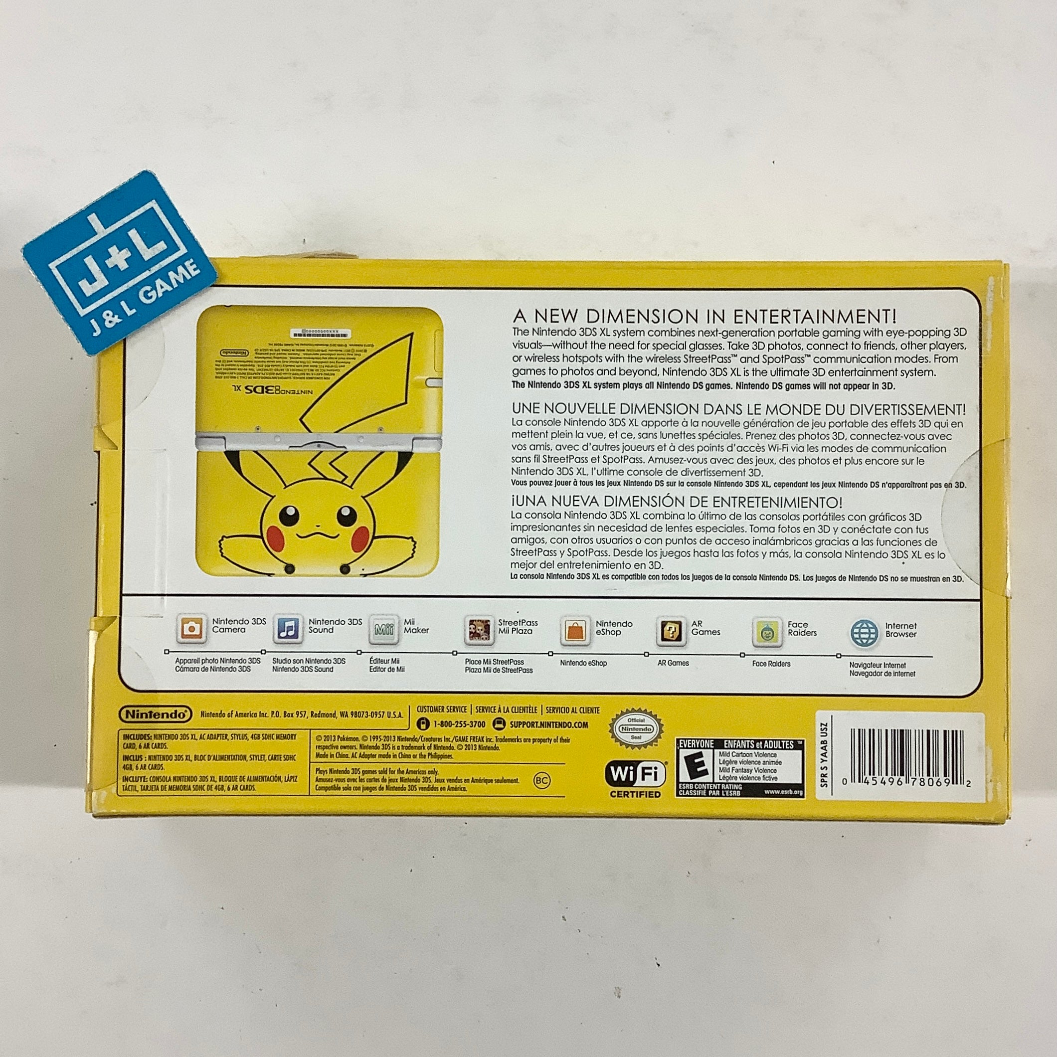 Nintendo 3DS XL Console (Yellow Pikachu Edition) - Nintendo 3DS Consoles Nintendo