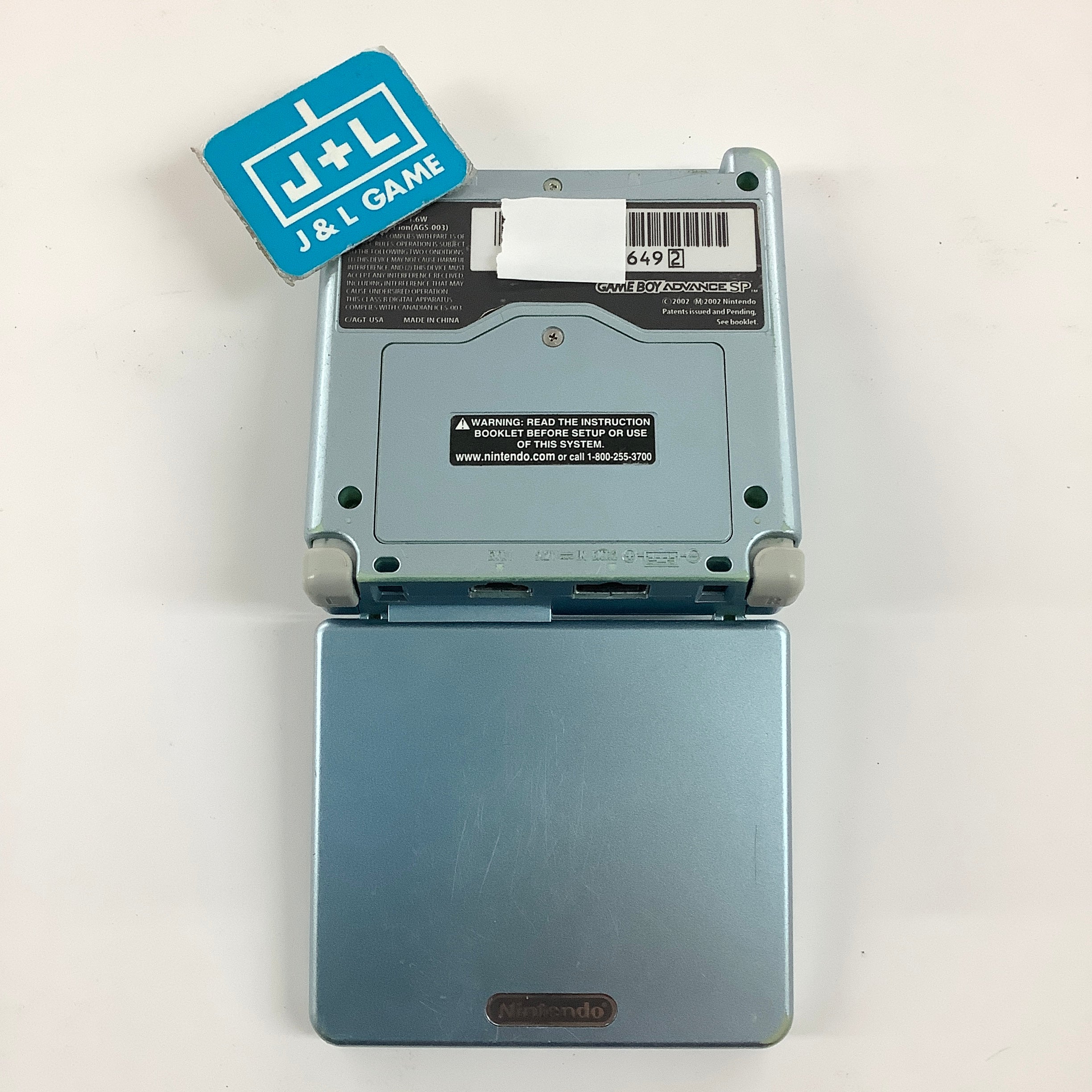 Nintendo Game Boy Advance SP Console AGS - 101 (Pearl Blue) - (GBA) Game Boy Advance SP [Pre-Owned]