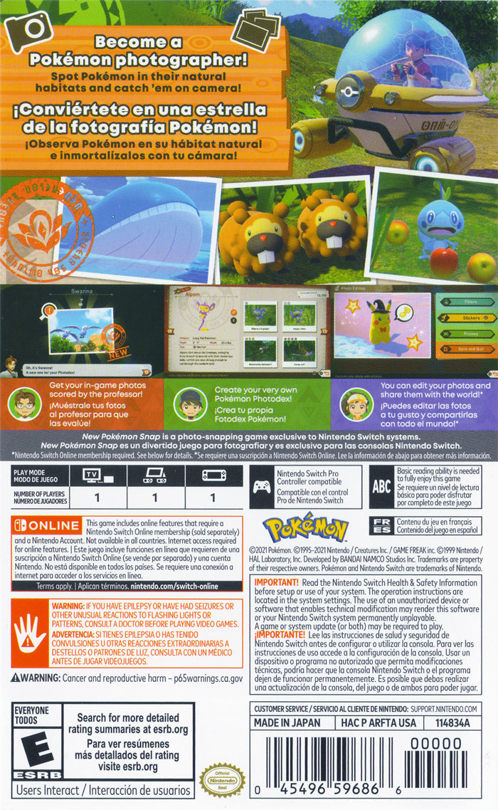 New Pokemon Snap Controls New Pokemon Snap (NSW) Nintendo Switch