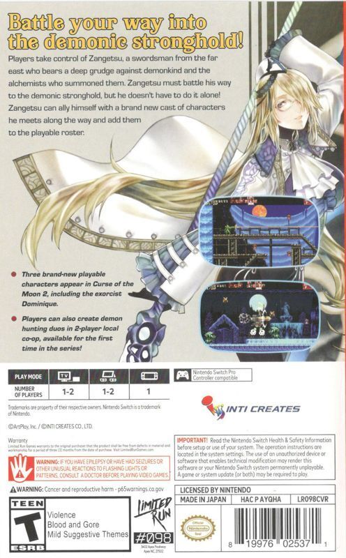 Bloodstained: Curse of the Moon 2 (Limited Run #098) - (NSW) Nintendo Switch [Pre-Owned] Video Games Limited Run Games   